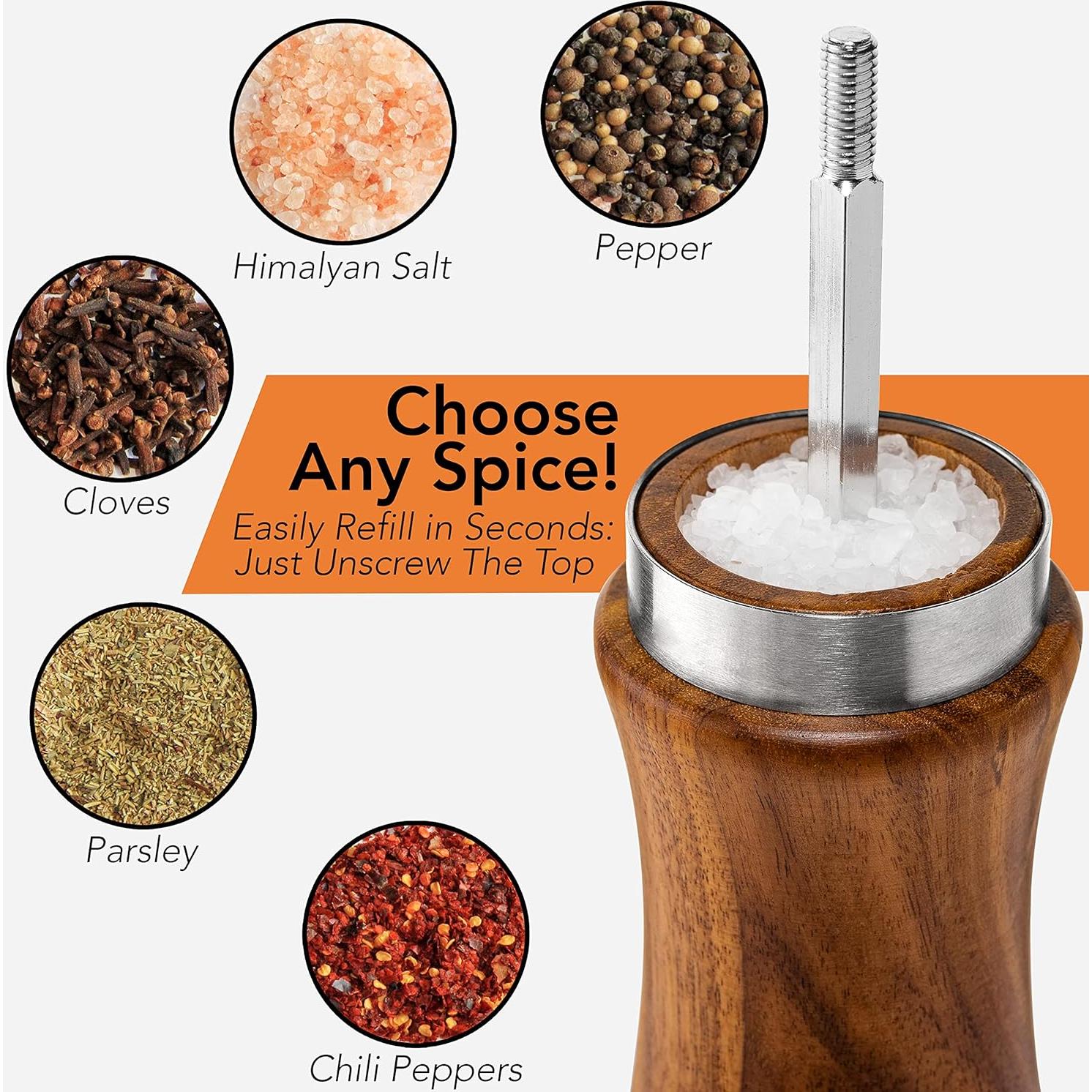 Juego de Molinillos de Sal y Pimienta Gennua Kitchen 20 cm