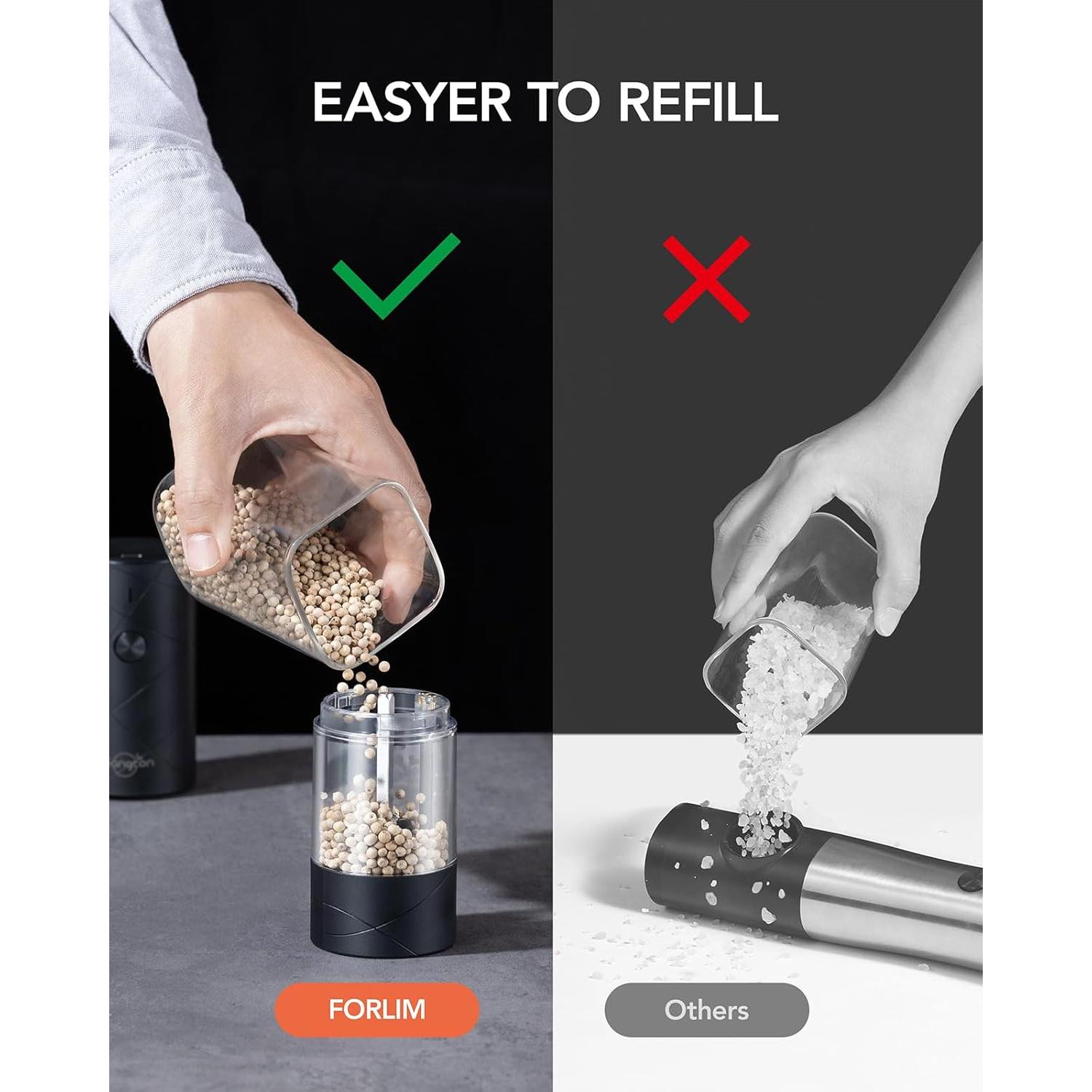 Juego de Molinillos Eléctricos de Sal y Pimienta FORLIM