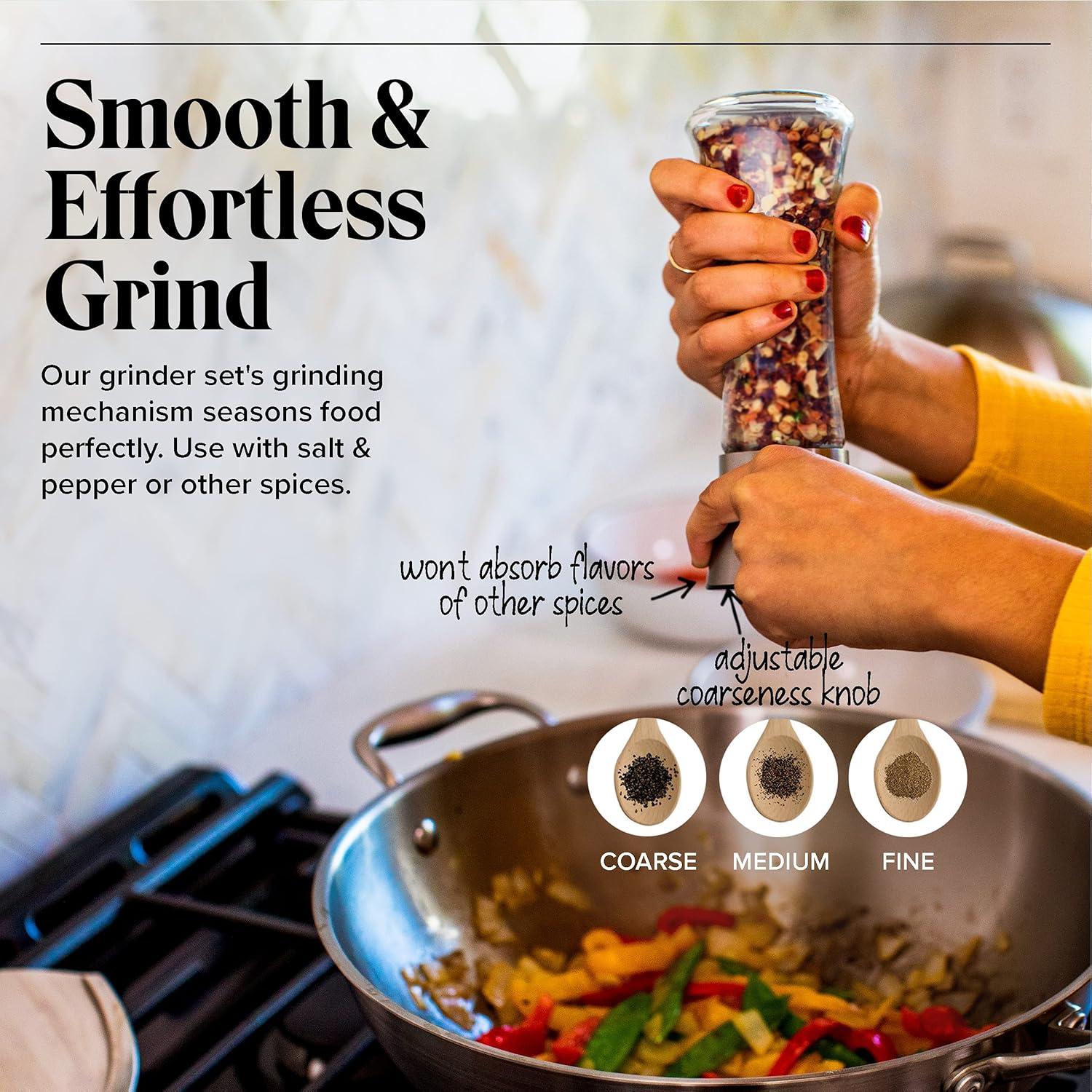 Juego de Molinillos de Sal y Pimienta Willow & Everett 2 Pzas