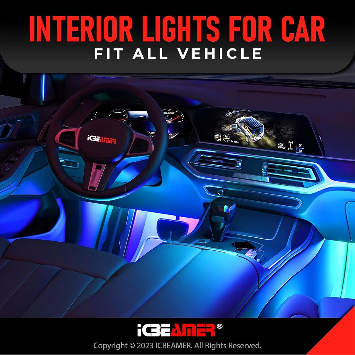 Luces LED Interiores ICBEAMER RGB Control Remoto 12V