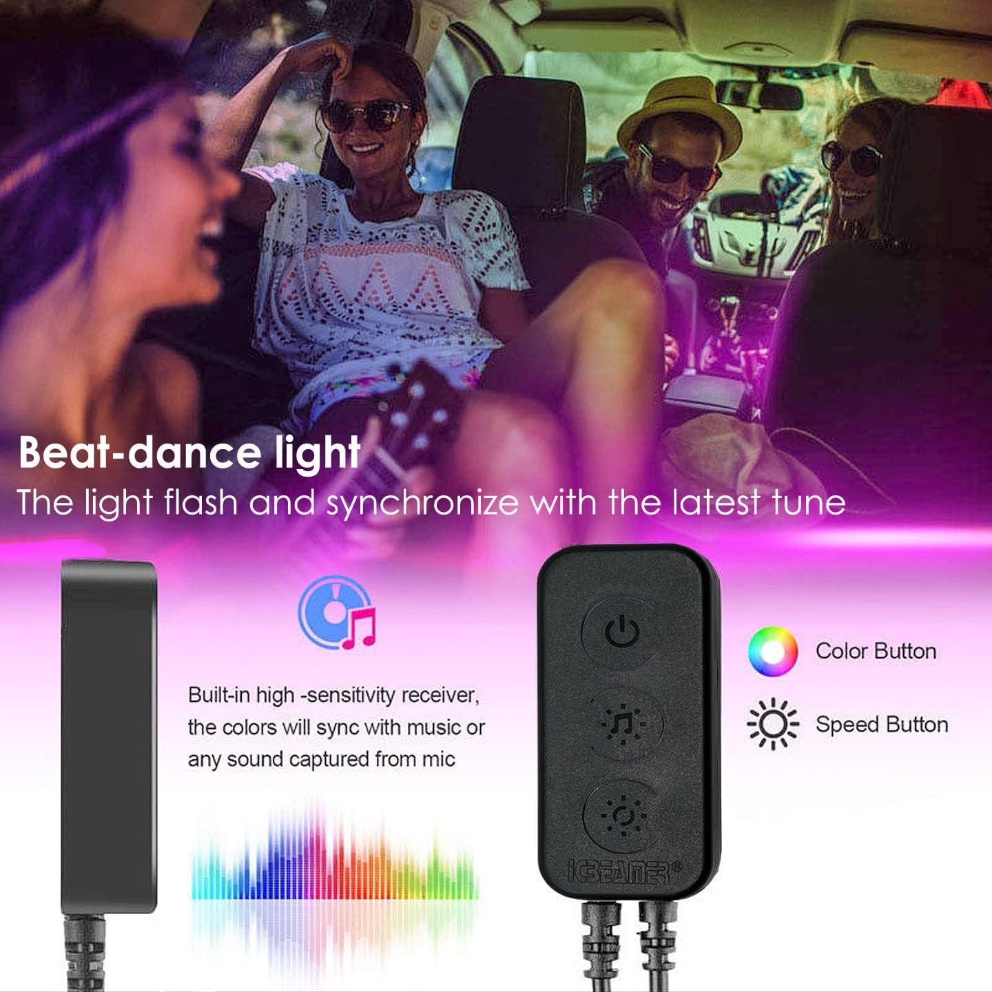 Luces LED Interiores ICBEAMER RGB Control Remoto 12V