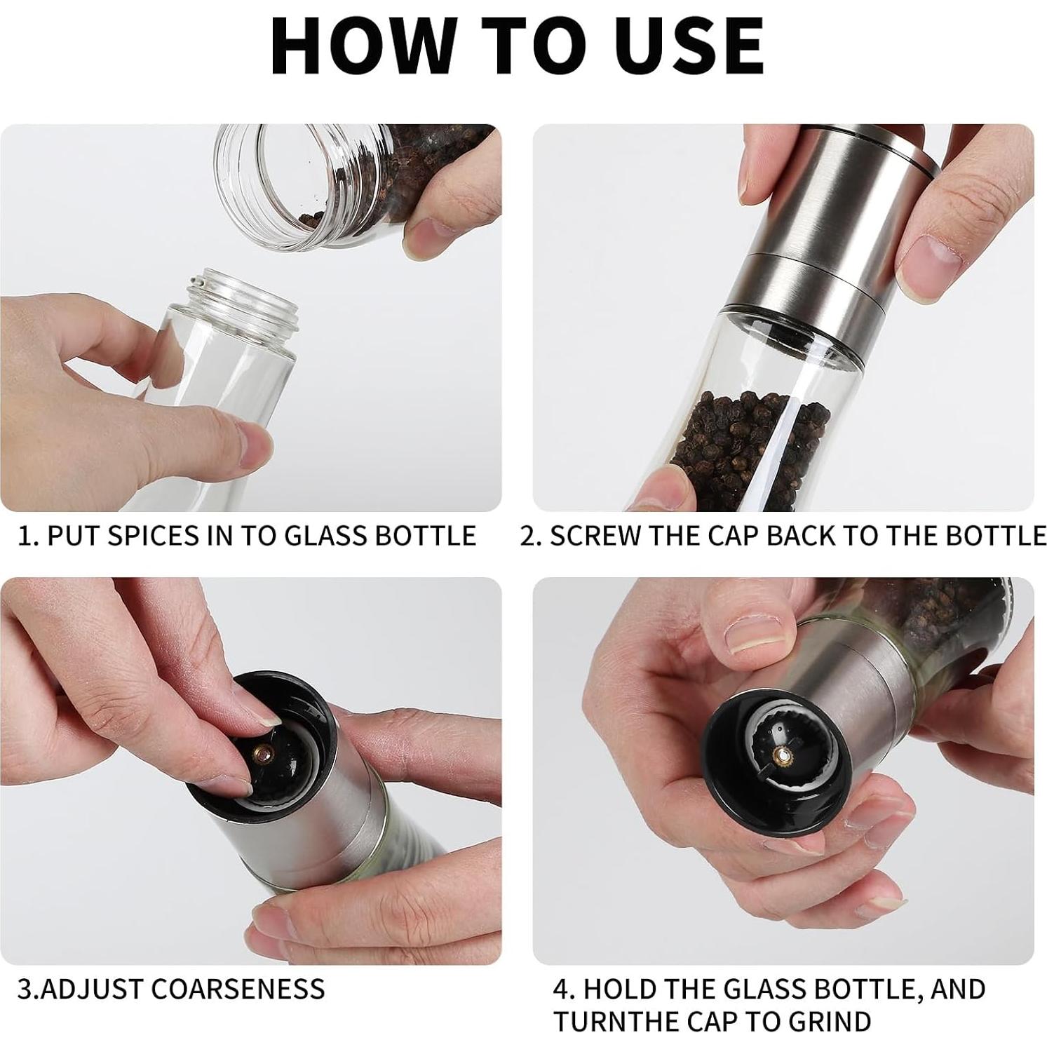 Juego de Molinillos de Sal y Pimienta Bunchtou 2 Piezas