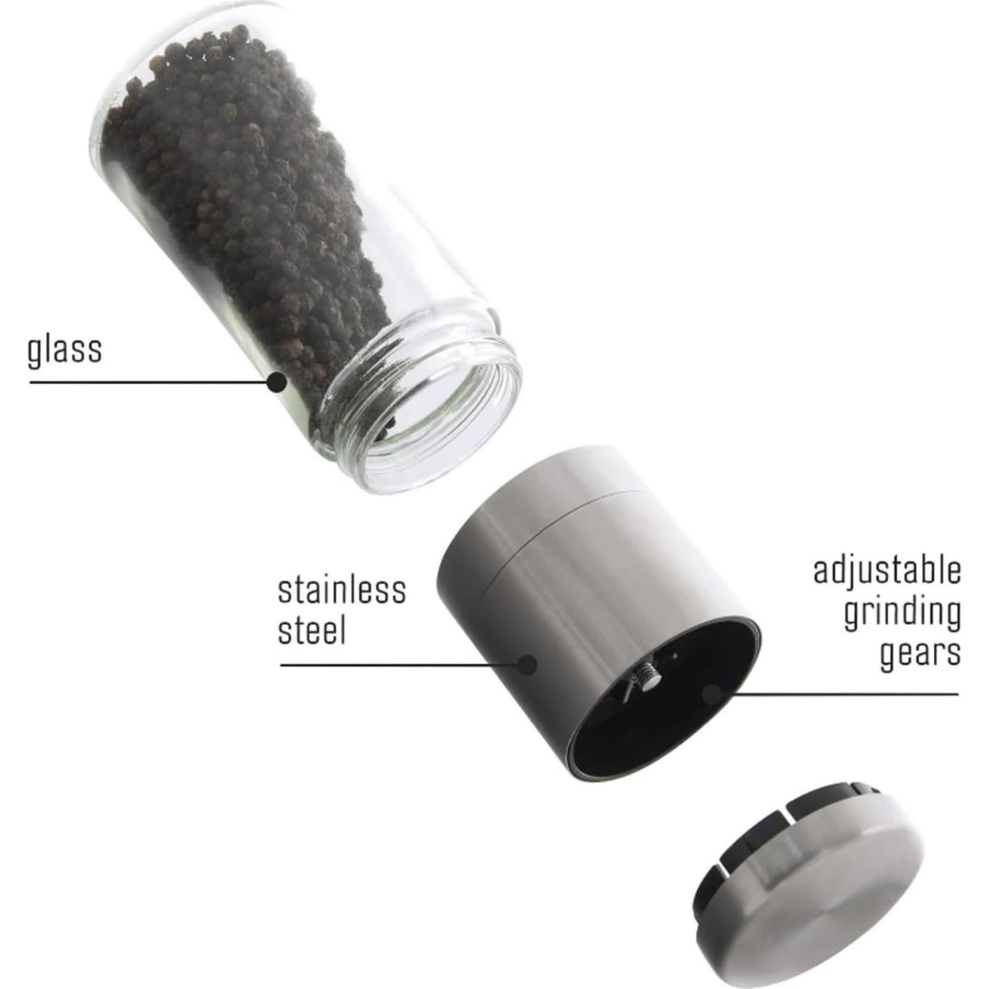 Juego de Molinillos de Sal y Pimienta Bunchtou 2 Piezas