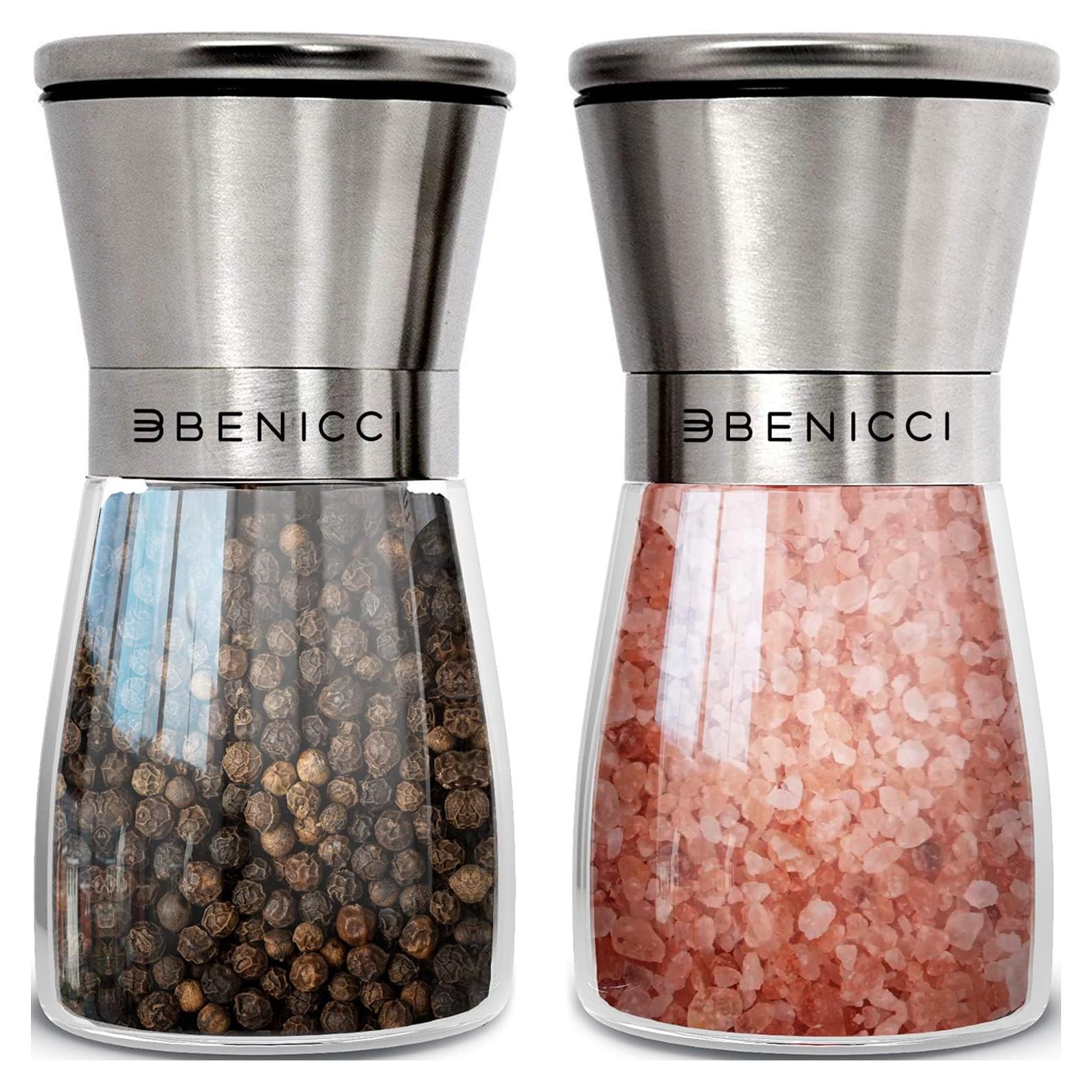 Juego de Molinillos de Sal y Pimienta Benicci 141g Acero Inoxidable