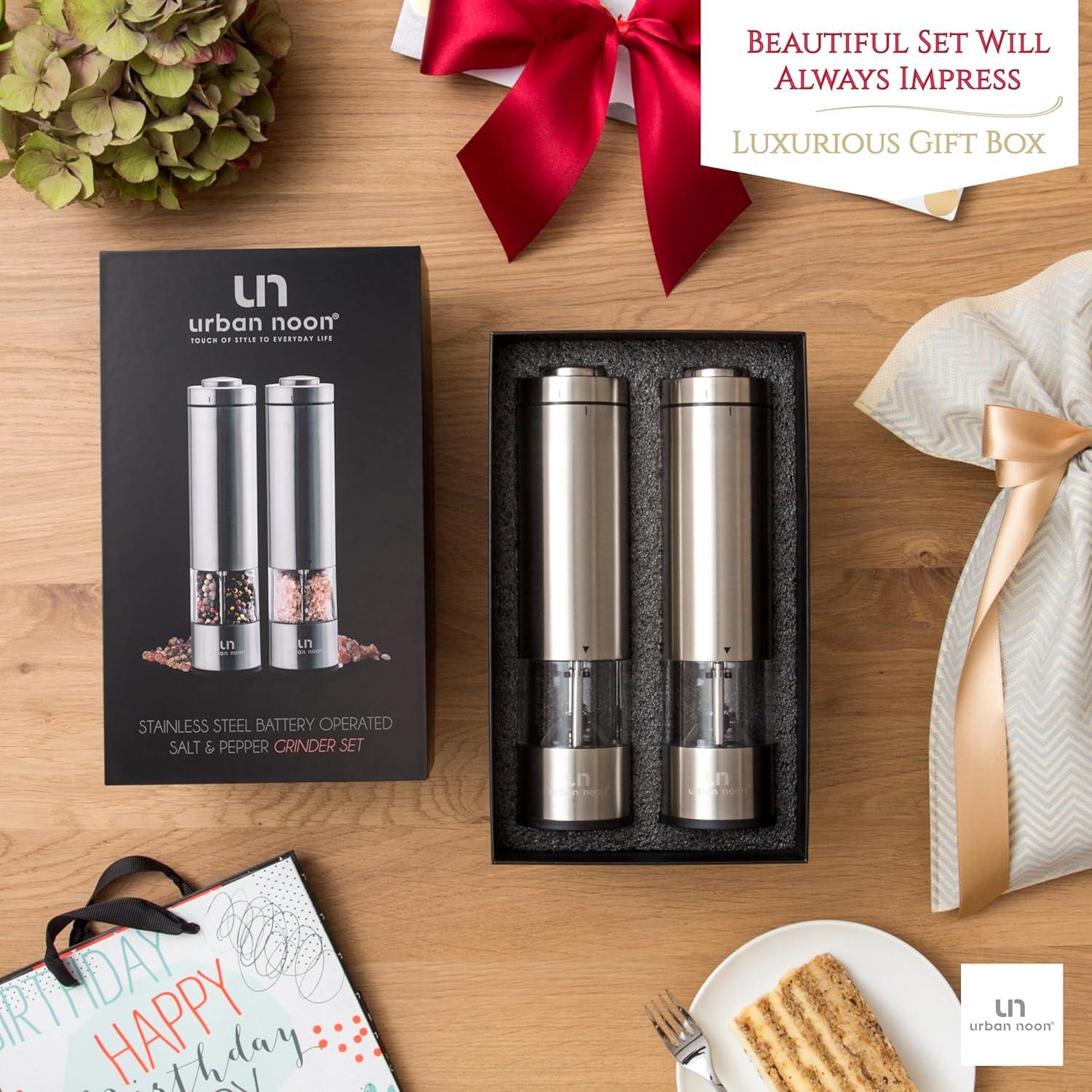 Juego de Molinillos de Sal y Pimienta Urban Noon - Acero Inoxidable