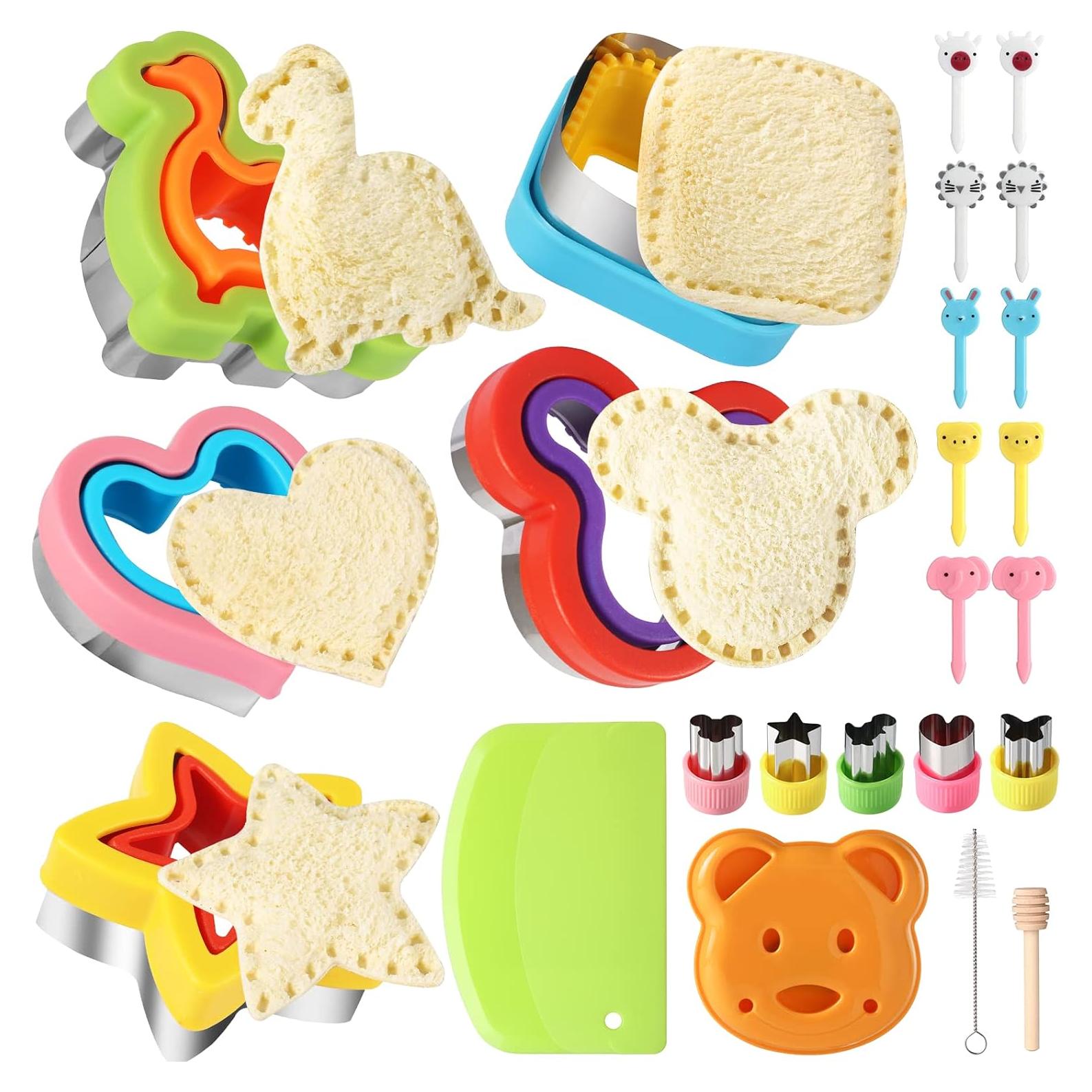 Juego de 24 cortadores de sándwich BAOWIN formas variadas