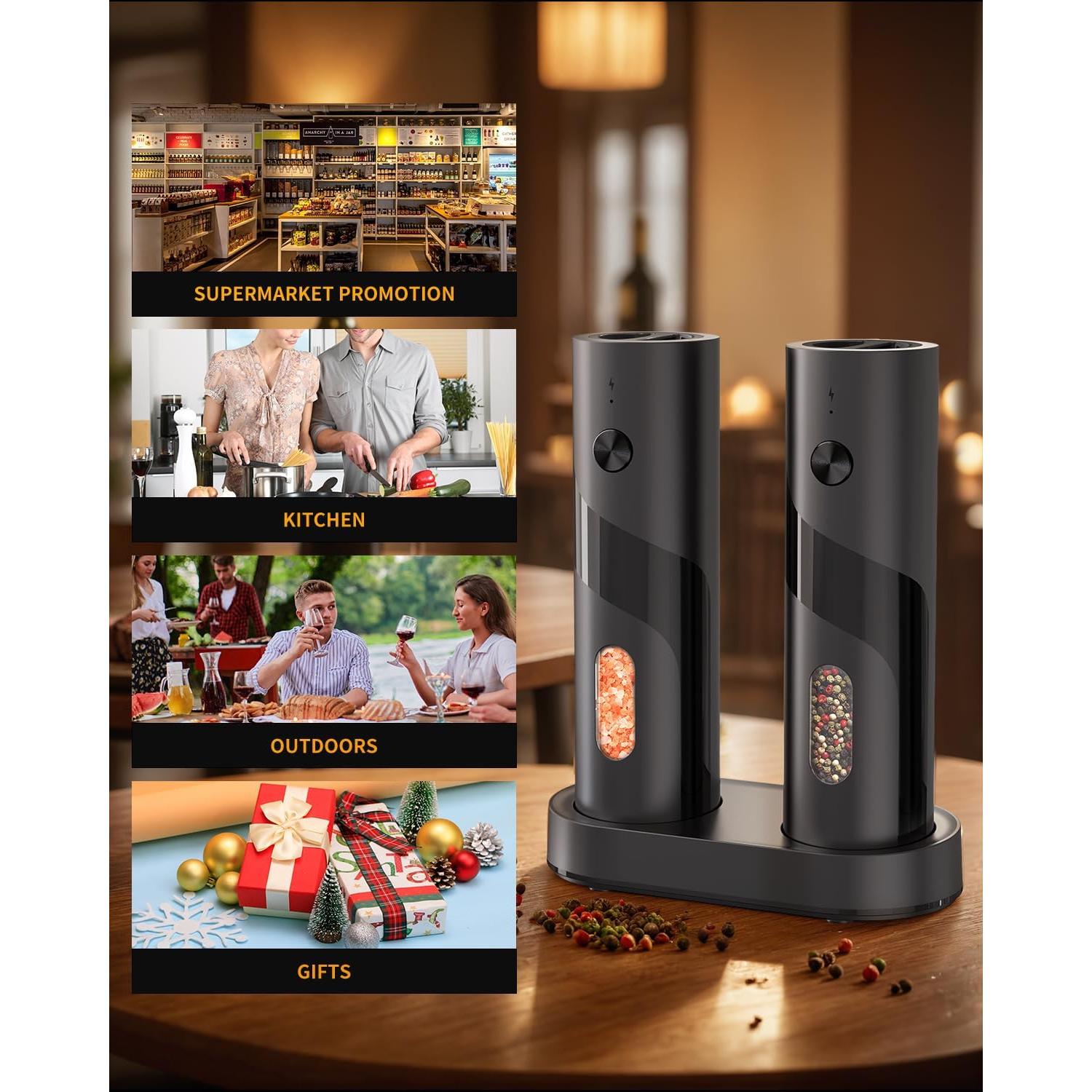 Molinillos Eléctricos de Sal y Pimienta CIRCLE JOY 110ml