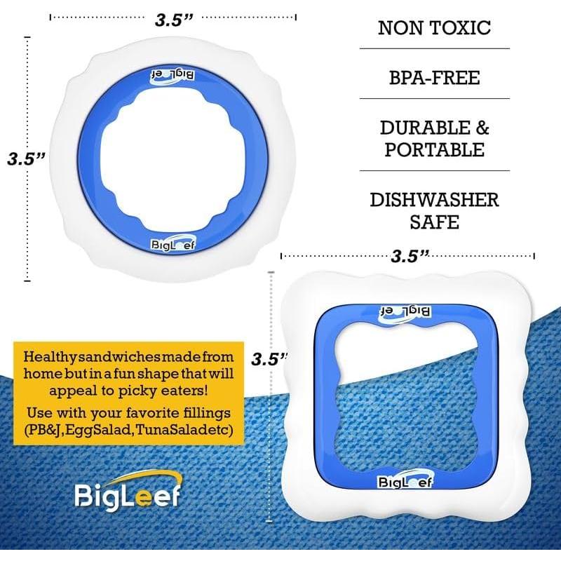 Cortador de Sándwich BigLeef Redondo y Cuadrado Apto Lavavajillas
