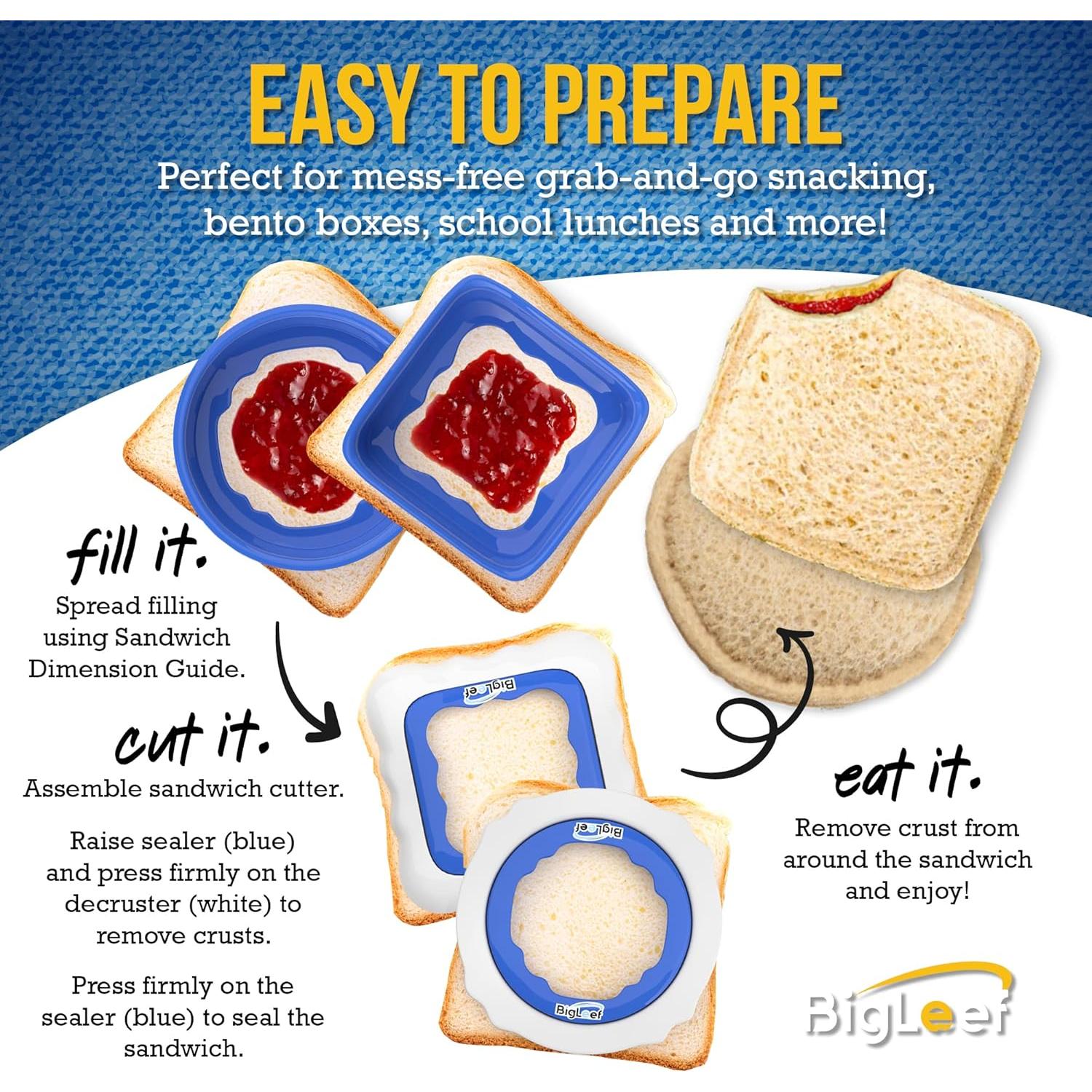 Cortador de Sándwich BigLeef Redondo y Cuadrado Apto Lavavajillas