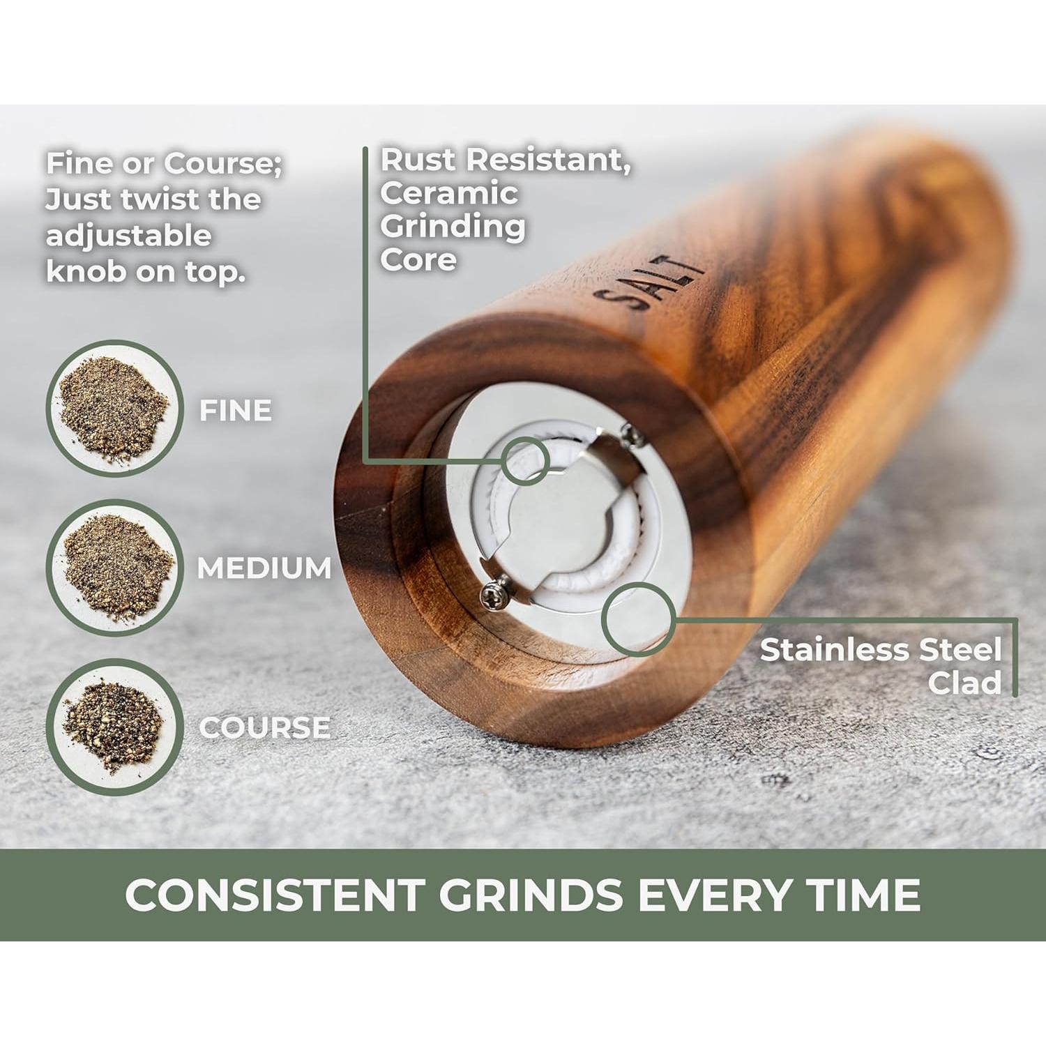 Juego de Molinillos de Sal y Pimienta Saffron & Sage 20 cm