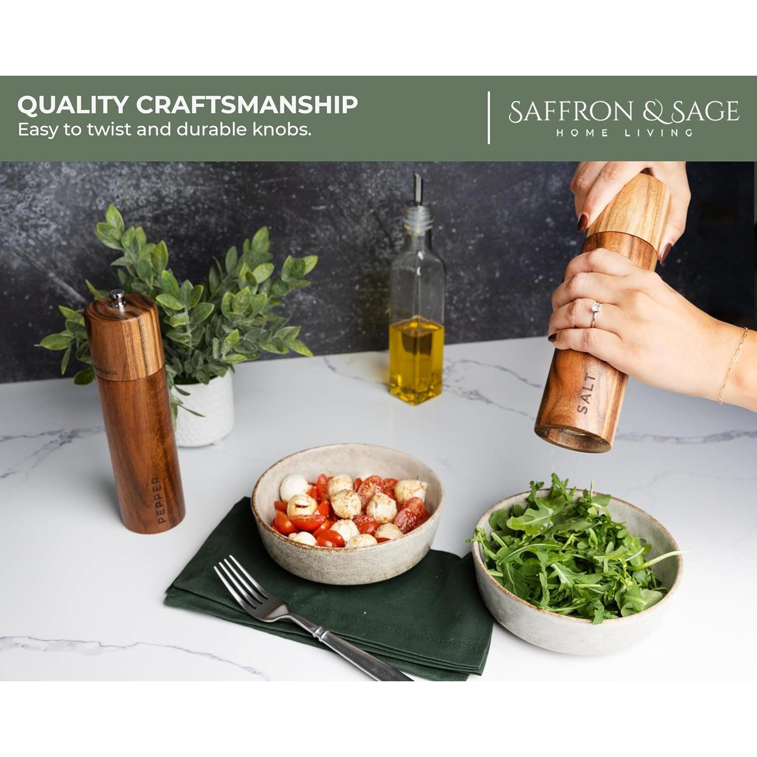 Juego de Molinillos de Sal y Pimienta Saffron & Sage 20 cm