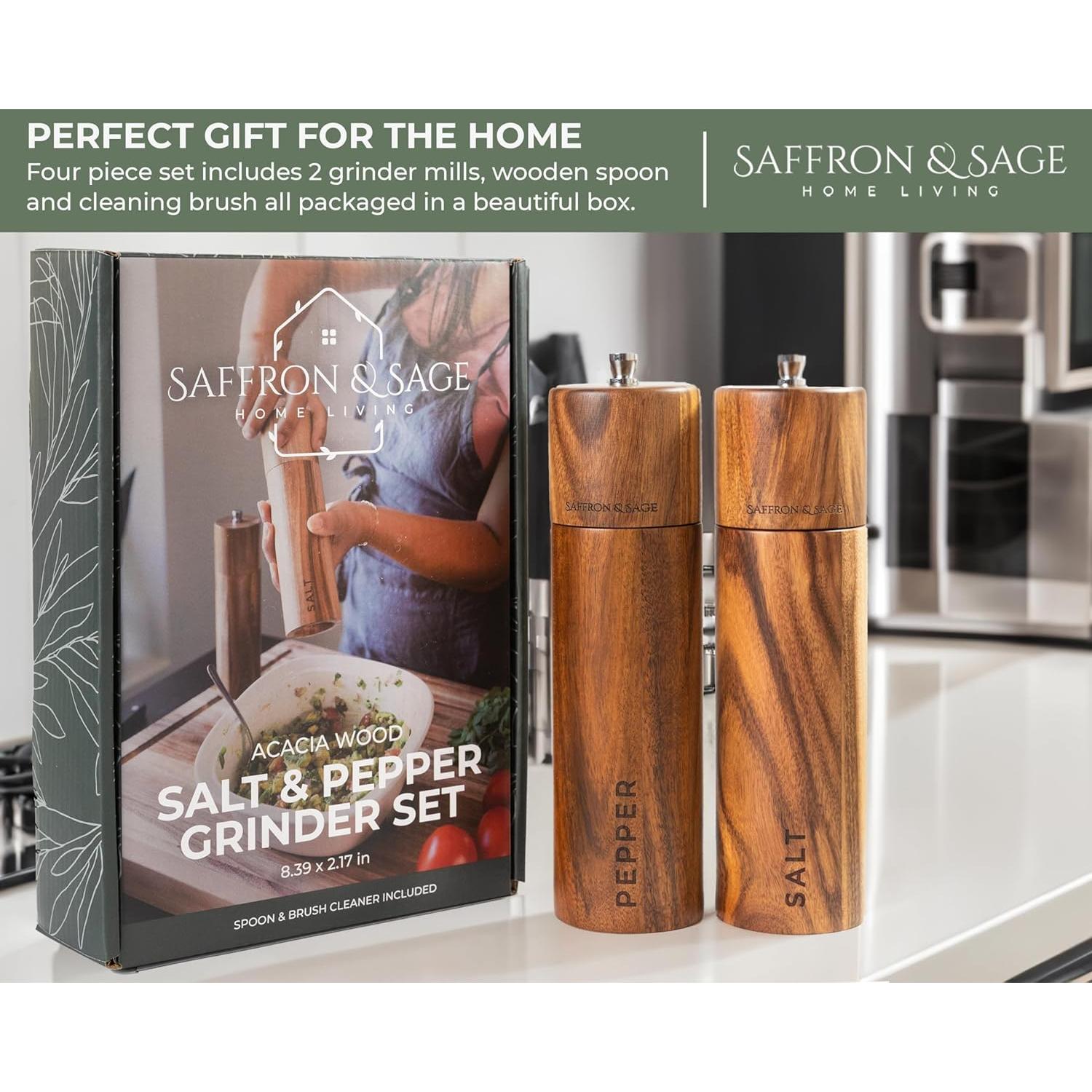Juego de Molinillos de Sal y Pimienta Saffron & Sage 20 cm