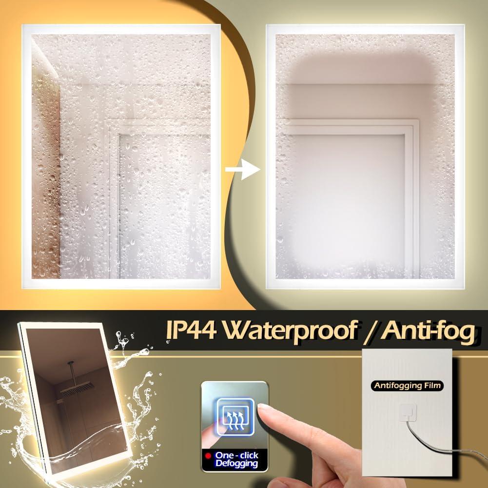 Espejo de Baño LED GANPE 50,8x71,1cm Bluetooth IP44