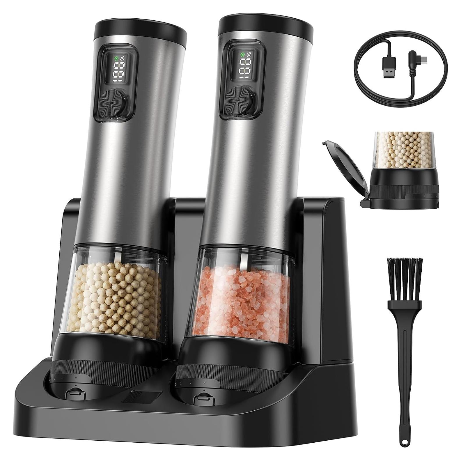 Juego de Molinillos Eléctricos de Sal y Pimienta 2 Piezas