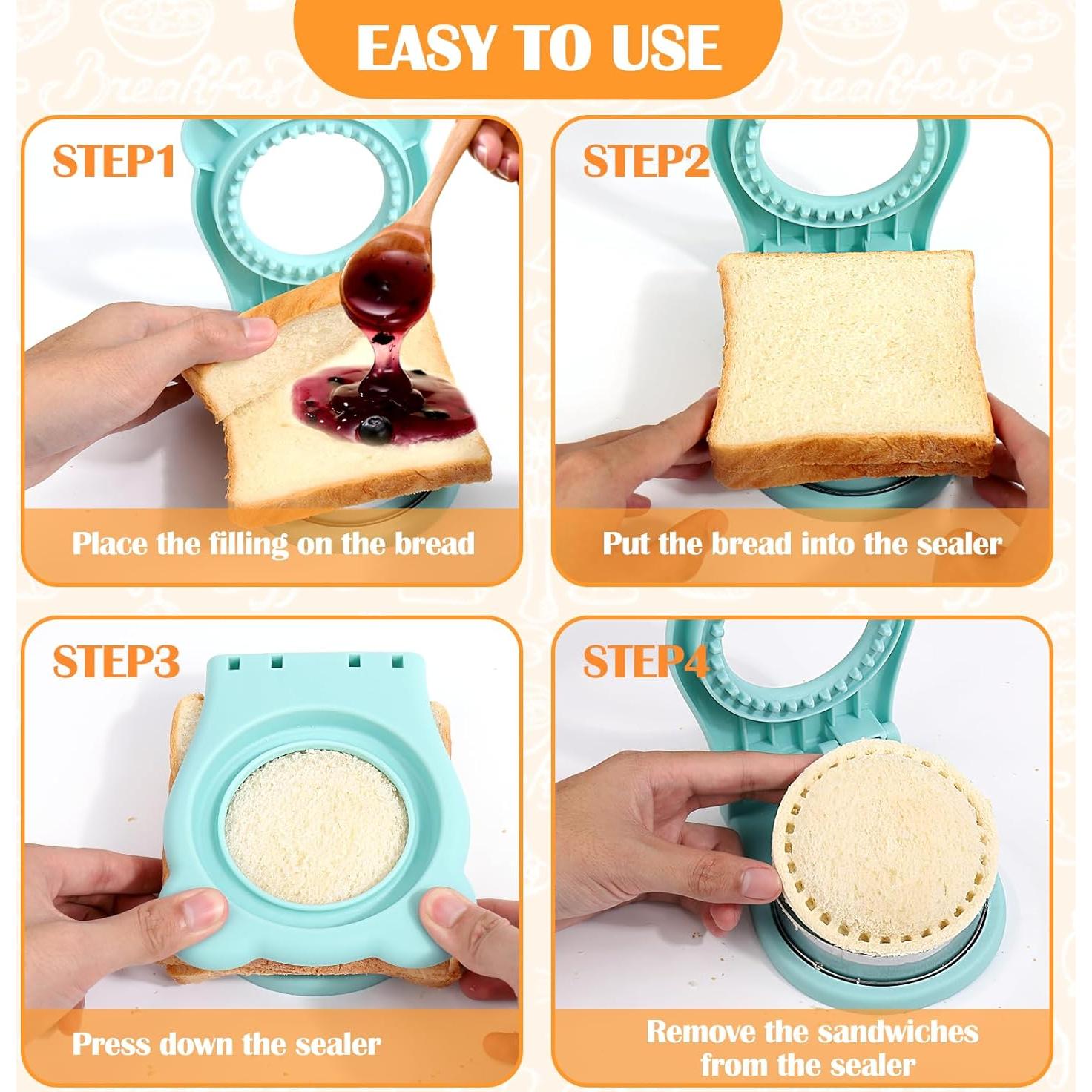 Cortador y Sellador de Sándwiches Vodolo 2 PZS Azul