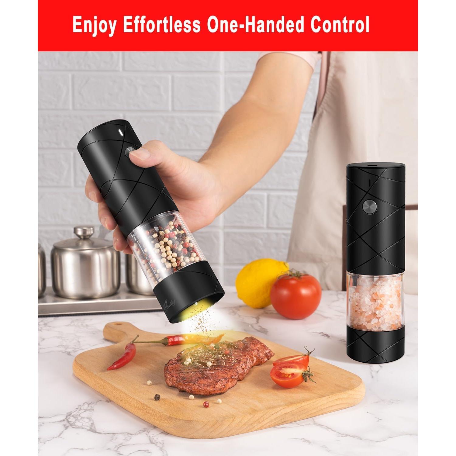 Juego de Molinillos Eléctricos KTKUDY 1/2 Taza Ajustable