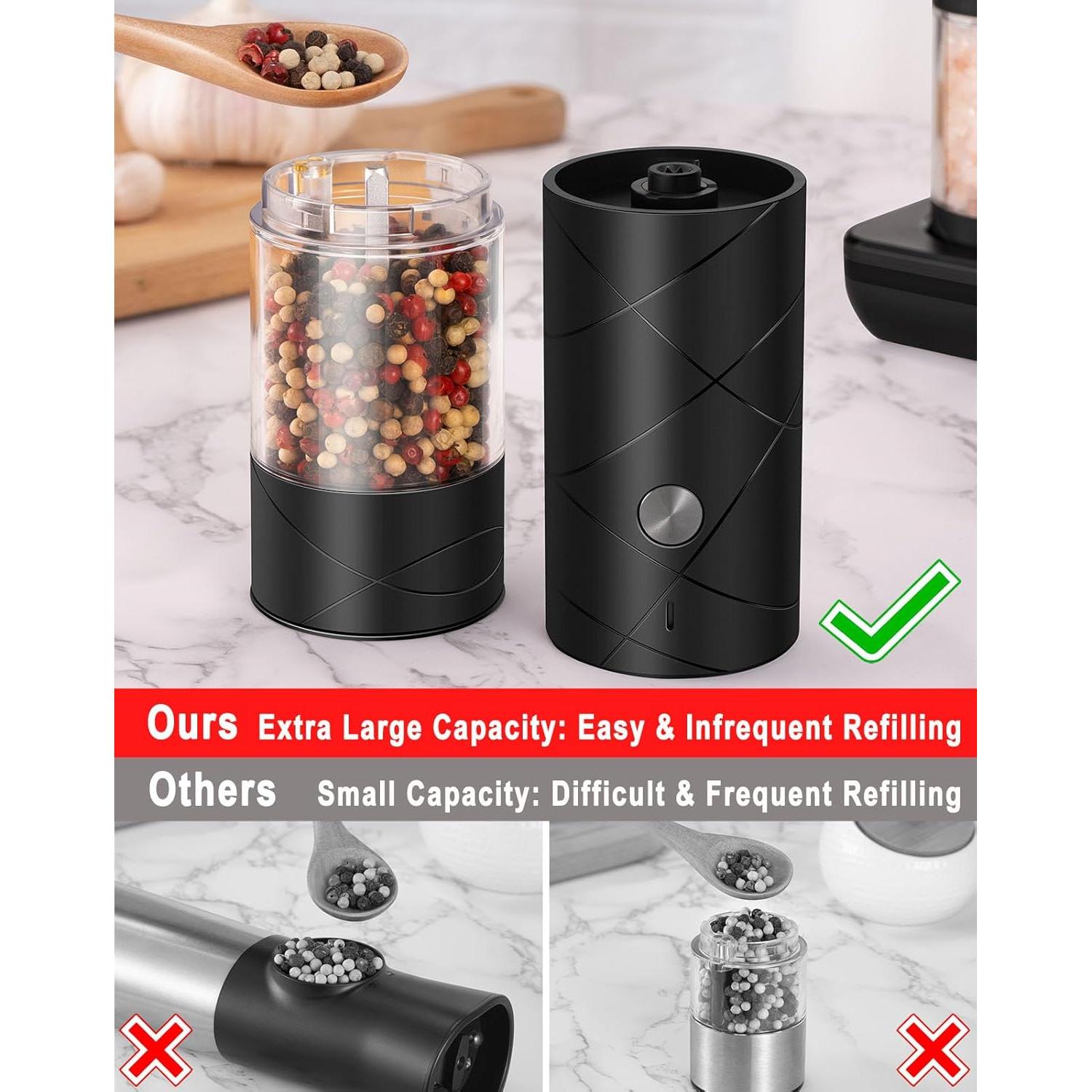 Juego de Molinillos Eléctricos KTKUDY 1/2 Taza Ajustable