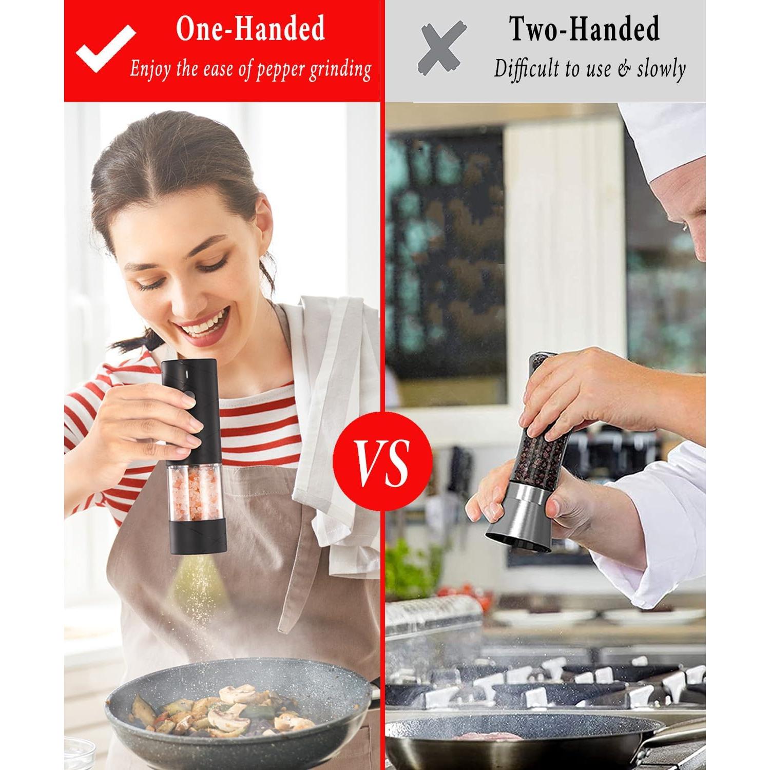 Juego de Molinillos Eléctricos KTKUDY 1/2 Taza Ajustable