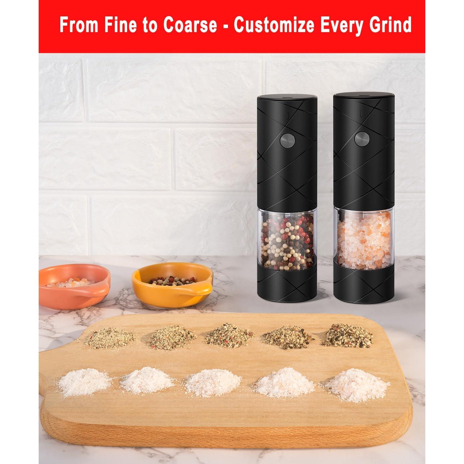 Juego de Molinillos Eléctricos KTKUDY 1/2 Taza Ajustable