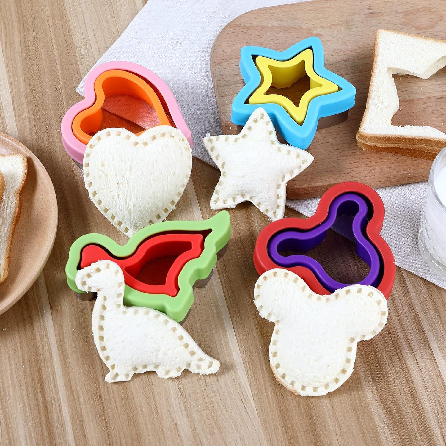 Juego de Cortadores de Sándwich Elfkitwang 4 Pcs Acero Inoxidable
