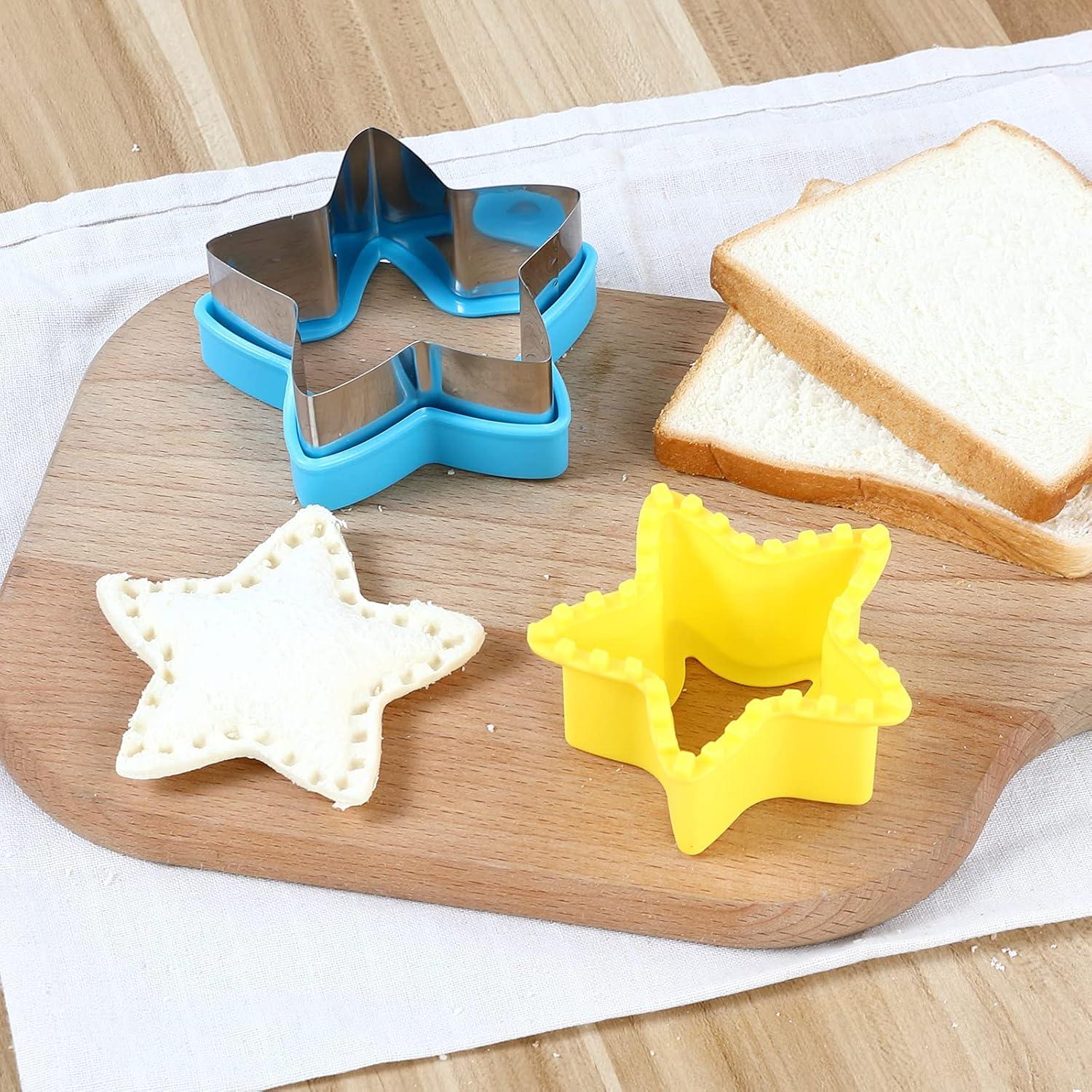 Juego de Cortadores de Sándwich Elfkitwang 4 Pcs Acero Inoxidable