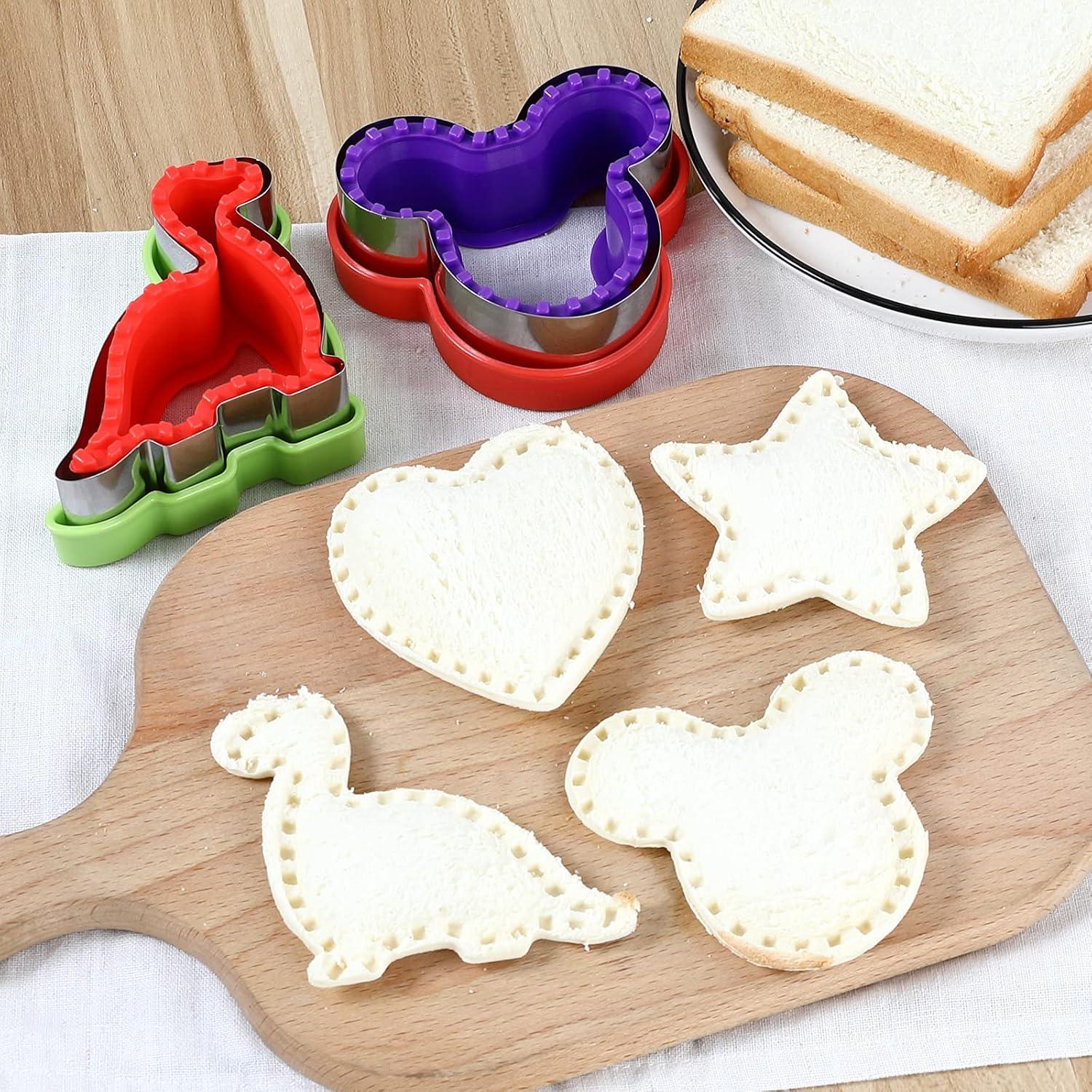 Juego de Cortadores de Sándwich Elfkitwang 4 Pcs Acero Inoxidable