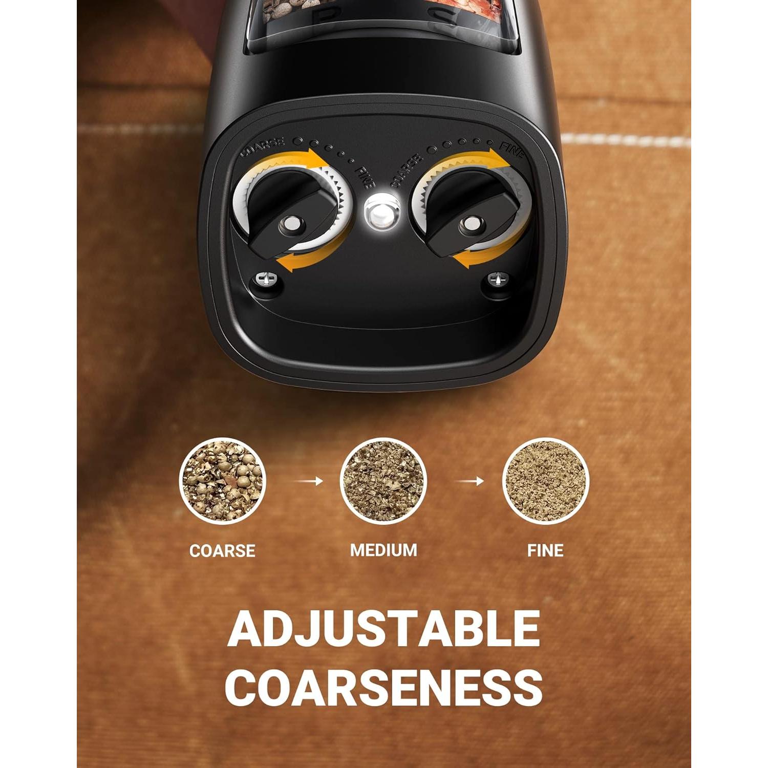 Molinillo Eléctrico de Sal y Pimienta SANGCON 2 en 1