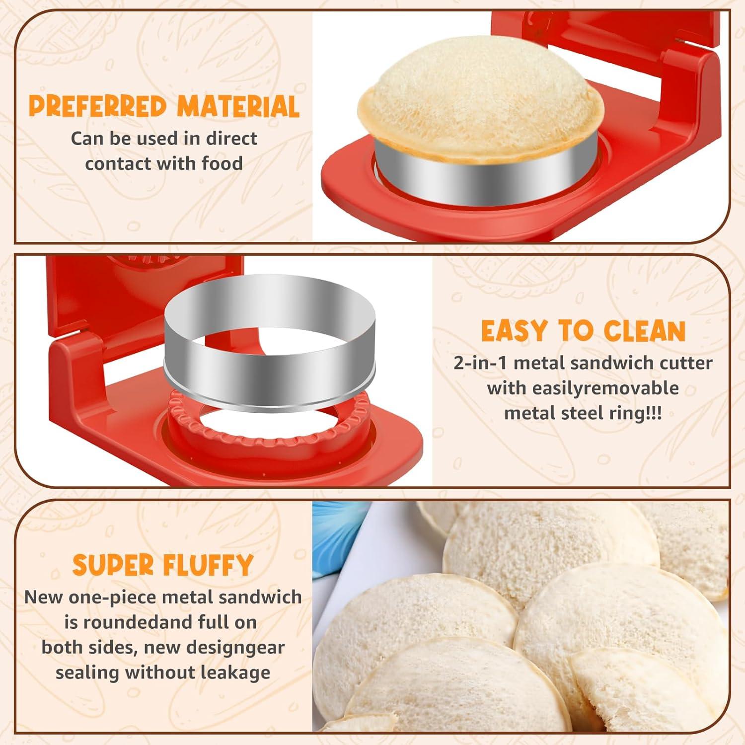 Cortador y Sellador de Sándwiches GLSY Redondo Acero Inoxidable