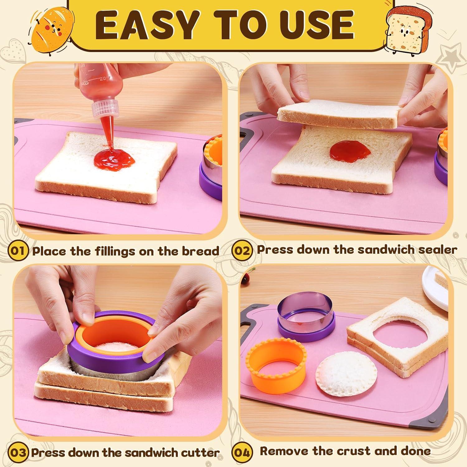 Juego de 12 Cortadores de Sándwich Jaystate Multicolor