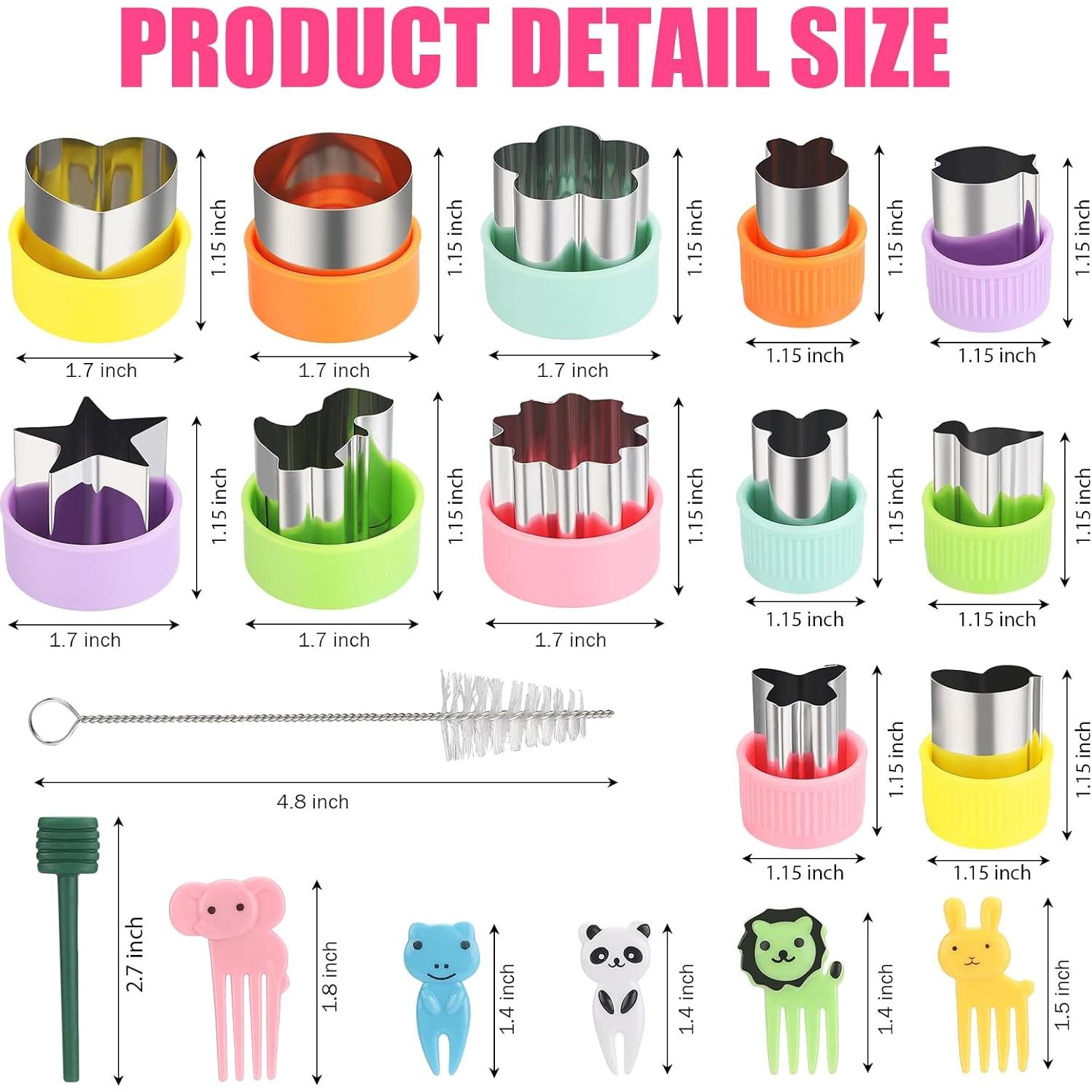 Juego de 24 Cortadores de Verduras Sykuduerly Animales