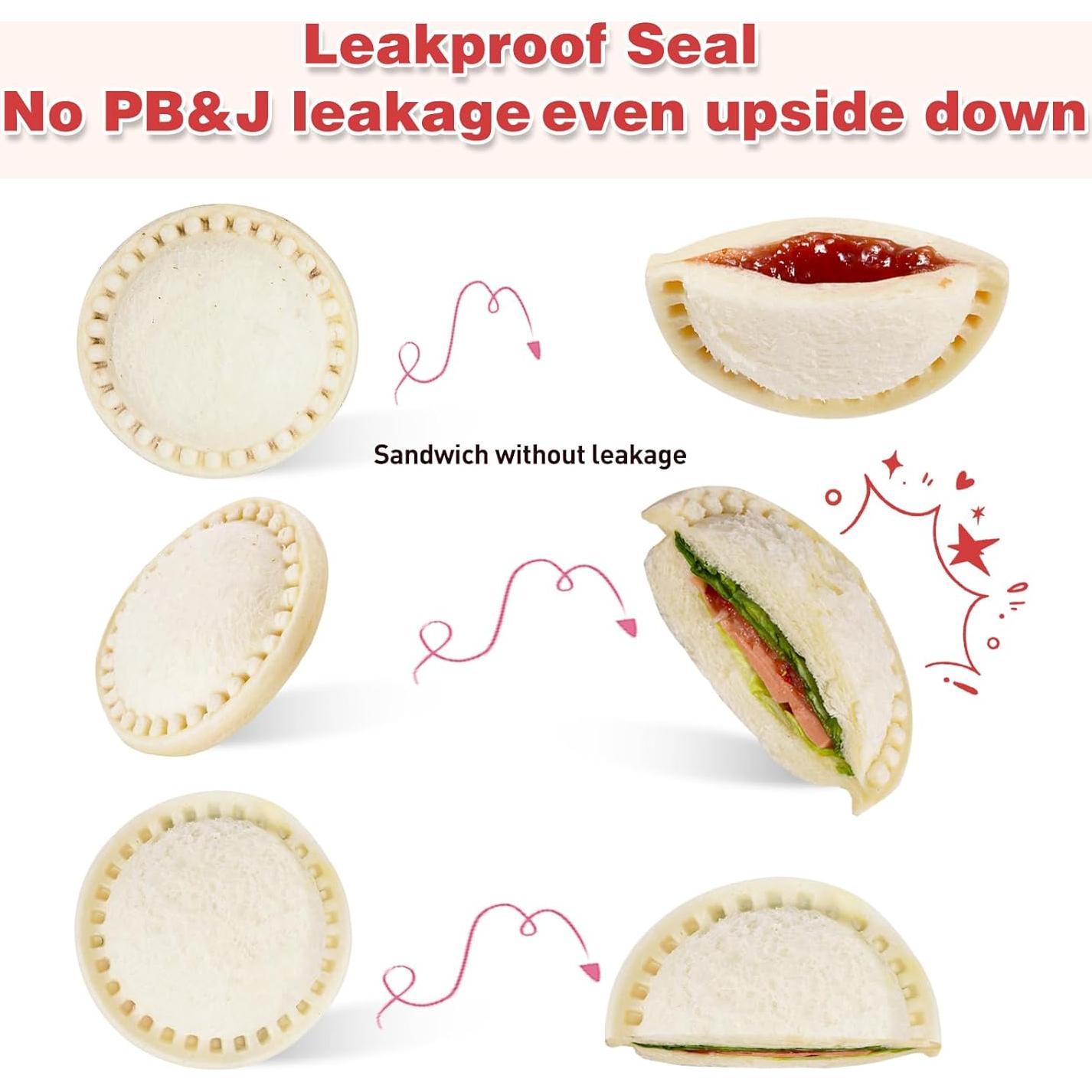 Cortador y Sellador de Sándwich Jsroroda 10 cm Rojo BPA Free