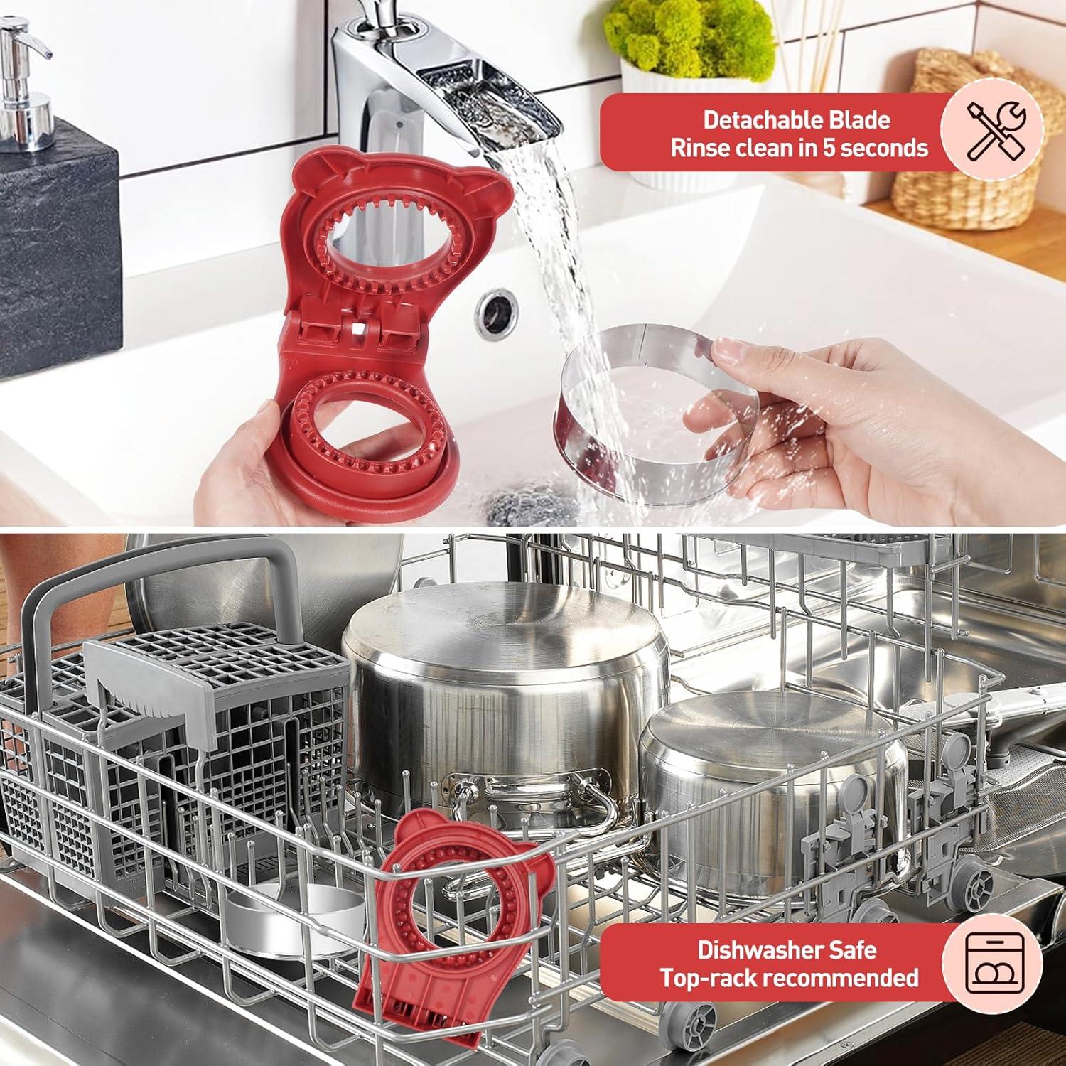 Cortador y Sellador de Sándwich Jsroroda 10 cm Rojo BPA Free