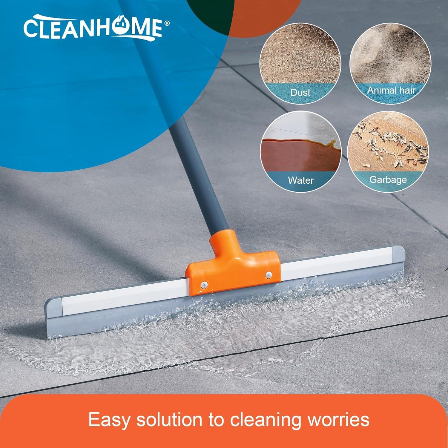 Raspador de Piso CLEANHOME 43 cm Goma Aluminio Ajustable