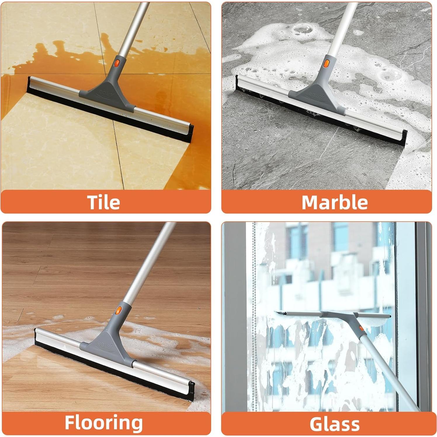 Escoba de Goma Eazer con Mango Telescópico 127,64 cm