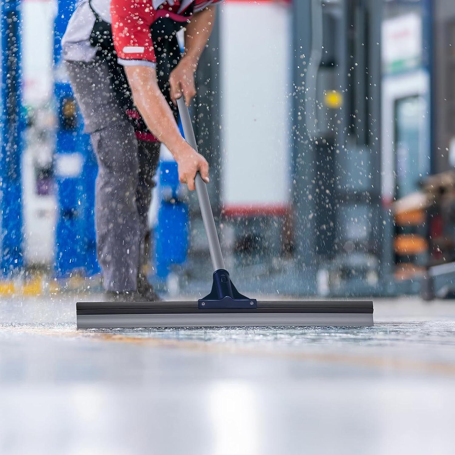 Escobilla de Piso DSV Estándar 76 cm Goma Silicona Mango 131 cm