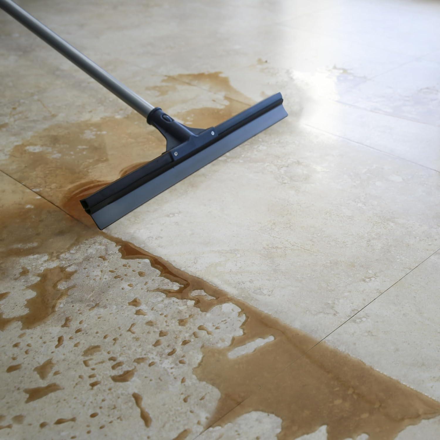 Escobilla de Piso DSV Estándar 76 cm Goma Silicona Mango 131 cm