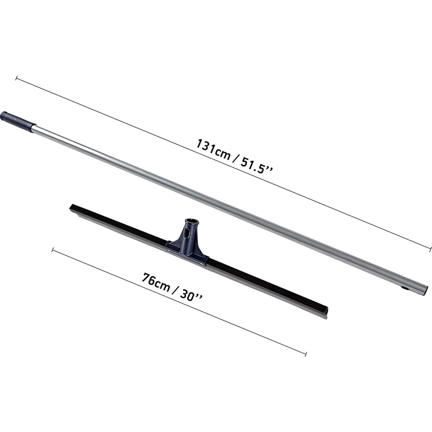 Escobilla de Piso DSV Estándar 76 cm Goma Silicona Mango 131 cm