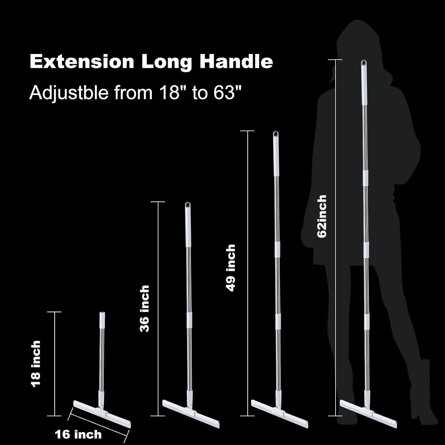 Escoba de goma JOYBOS 62 cm ajustable para limpieza