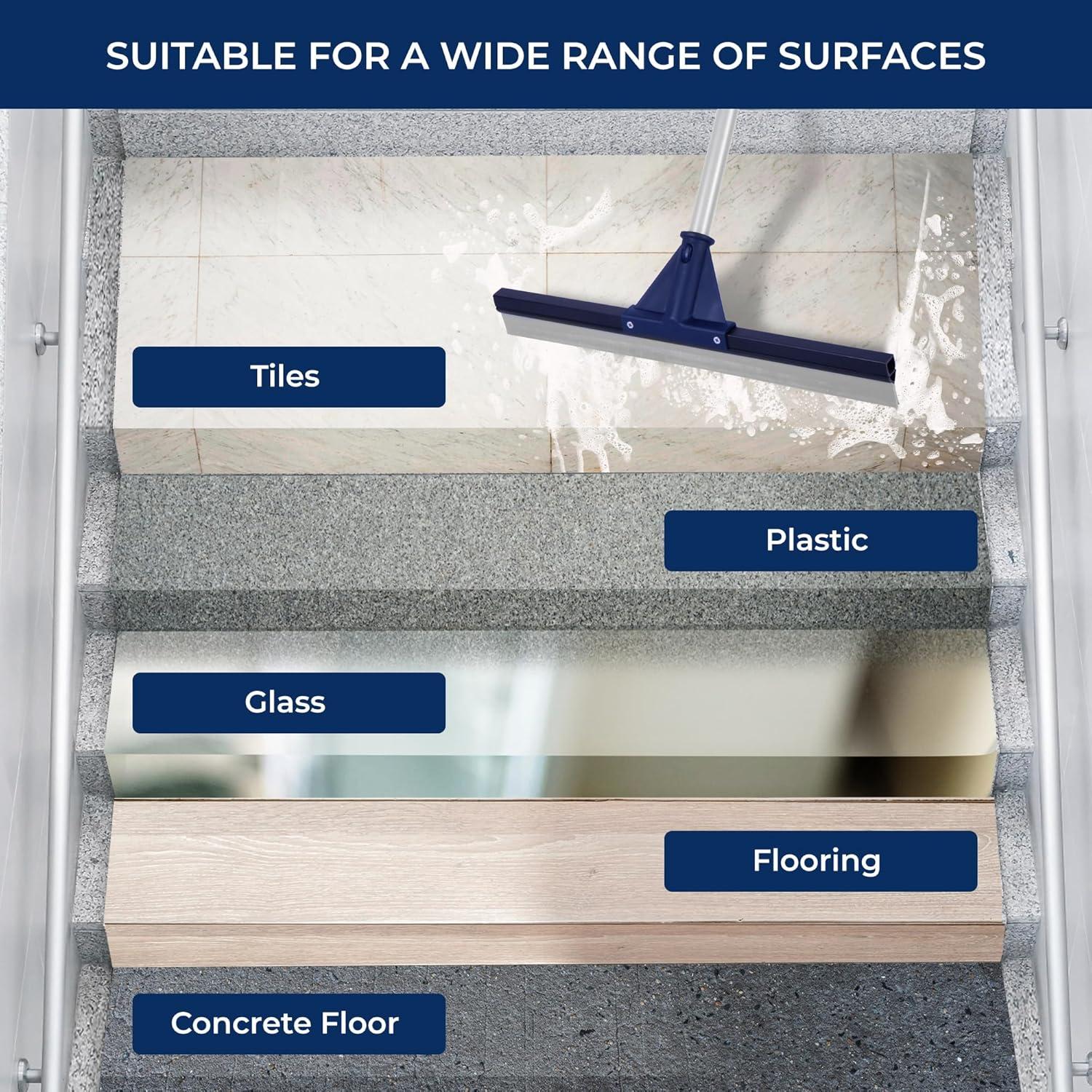 Raspador de Piso DSV Estándar 44.5 cm con Mango 157.5 cm