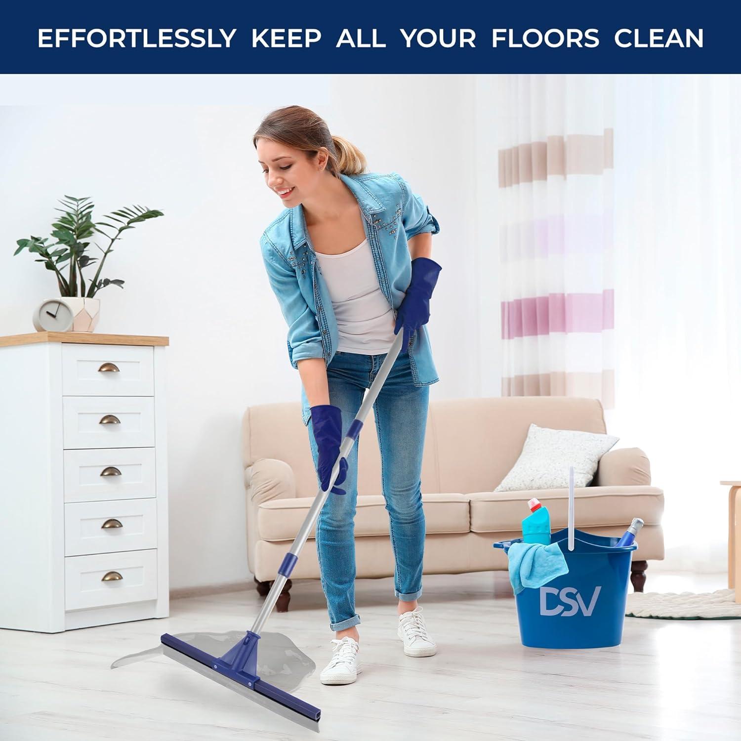 Raspador de Piso DSV Estándar 44.5 cm con Mango 157.5 cm