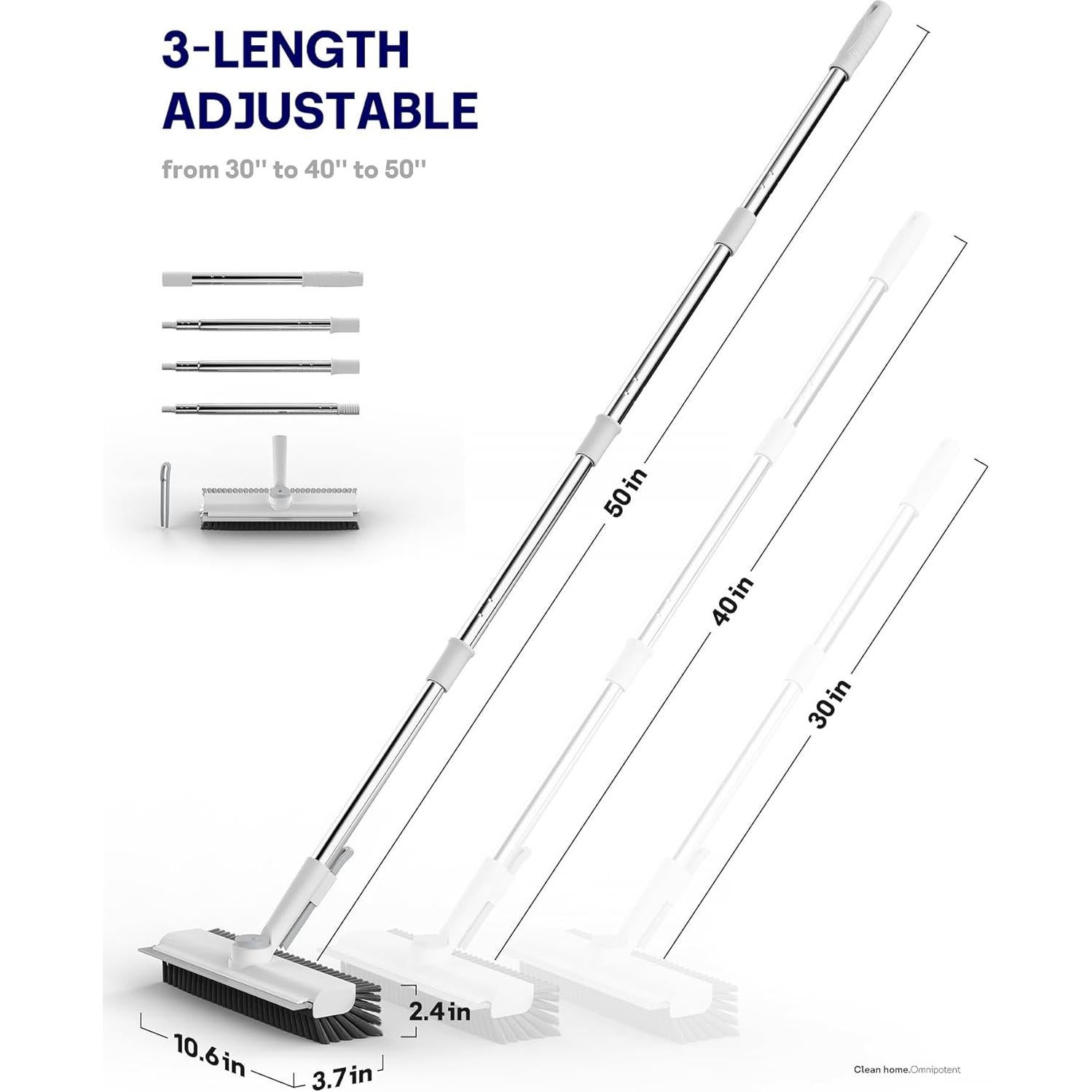 Cepillo de fregado HelpX FCB-W1 3 en 1 ajustable 76-127 cm