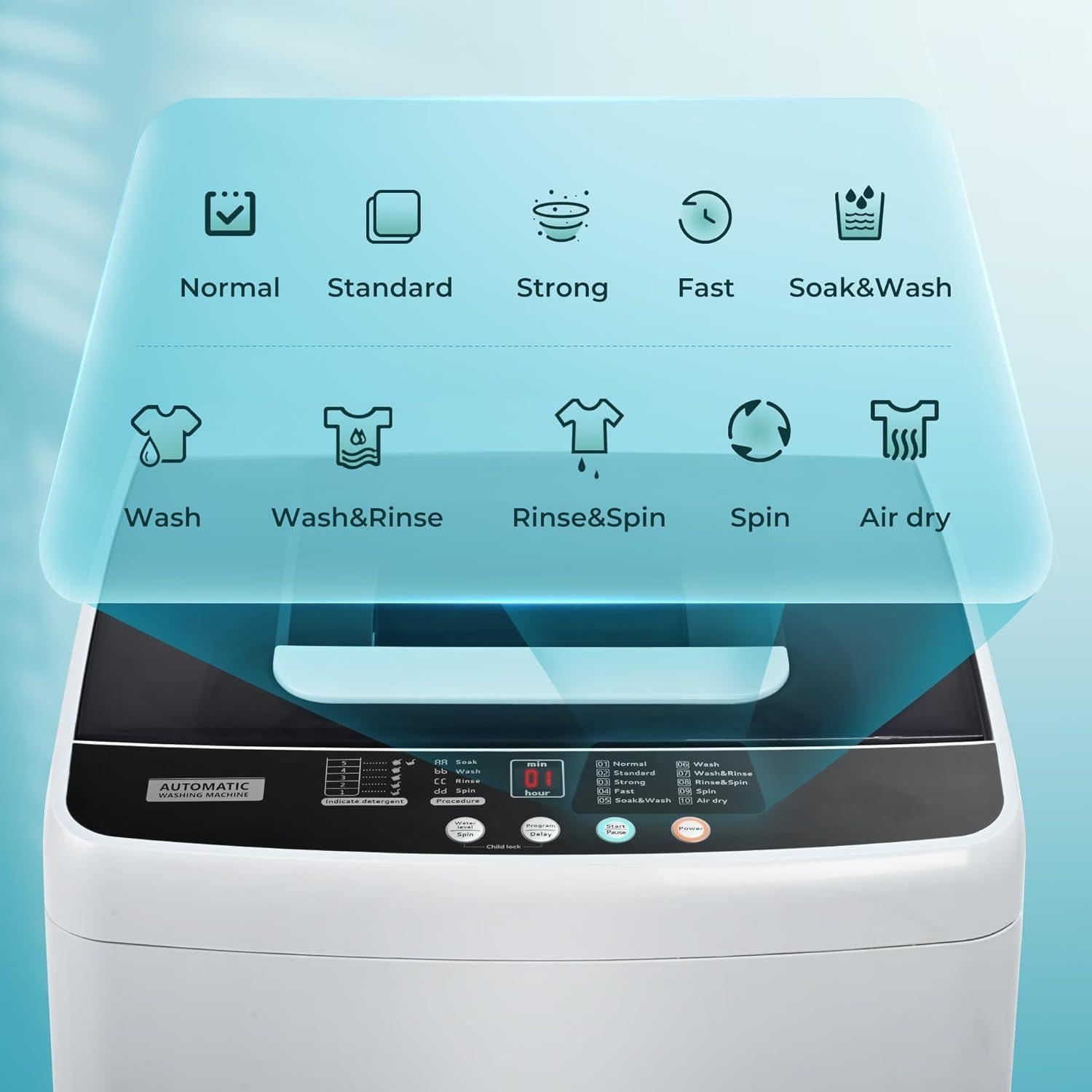 Lavadora Portátil Euhomy WS-01 4 kg 10 Programas LED