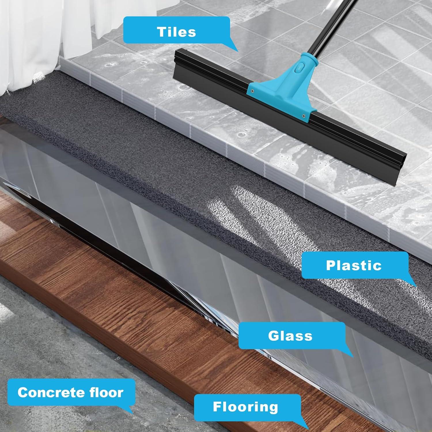 Escoba de Goma NEWE 45,72 cm con Mango Telescópico 147,83 cm