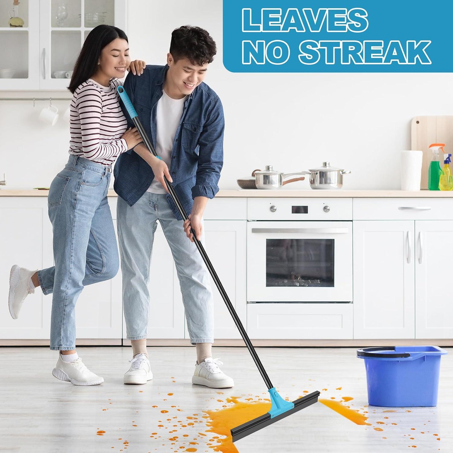 Escoba de Goma NEWE 45,72 cm con Mango Telescópico 147,83 cm