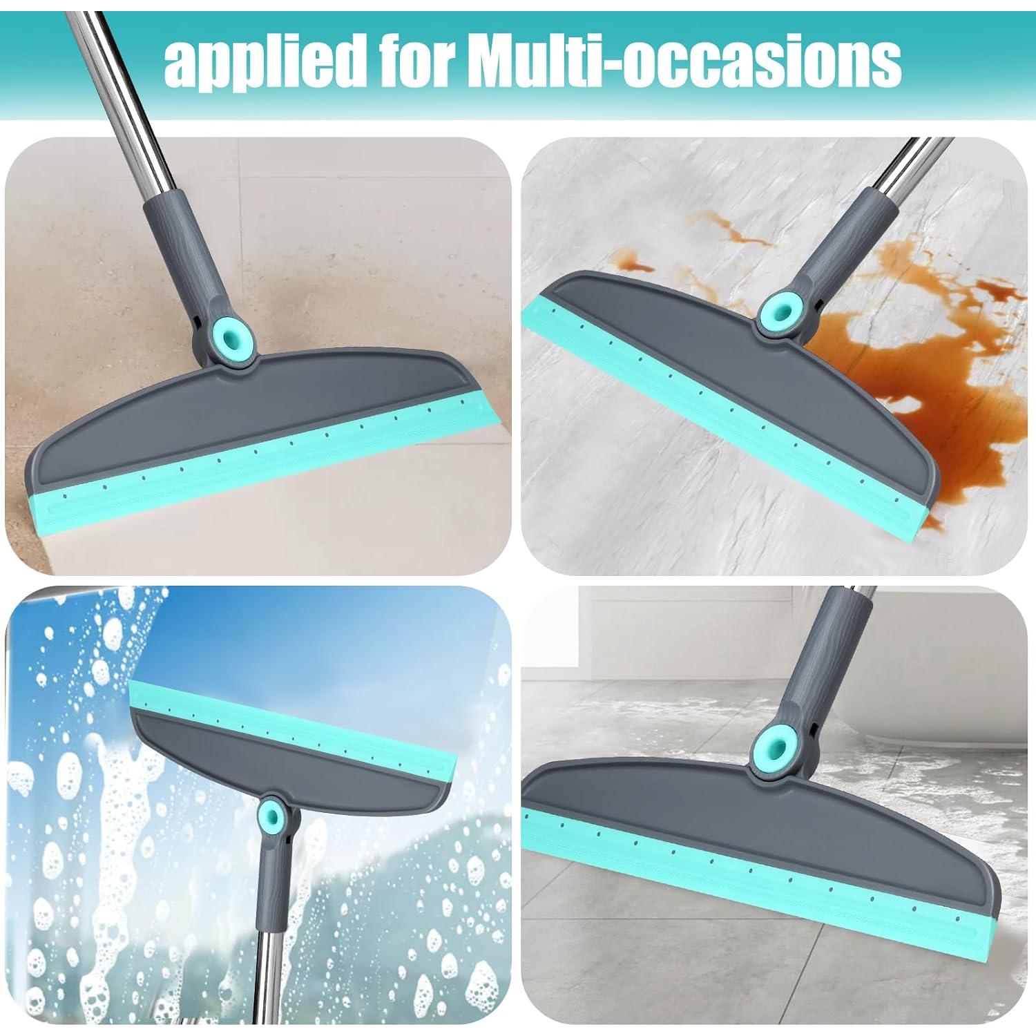 Juego de Escoba y Recogedor MICHAO Extensible Verde-Gris