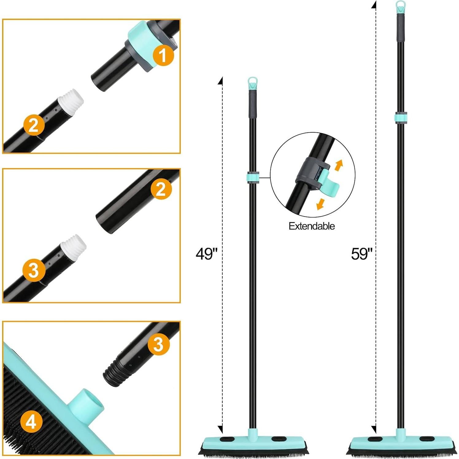 Rastrillo de goma KeFanta para pelo de mascotas 149,86 cm