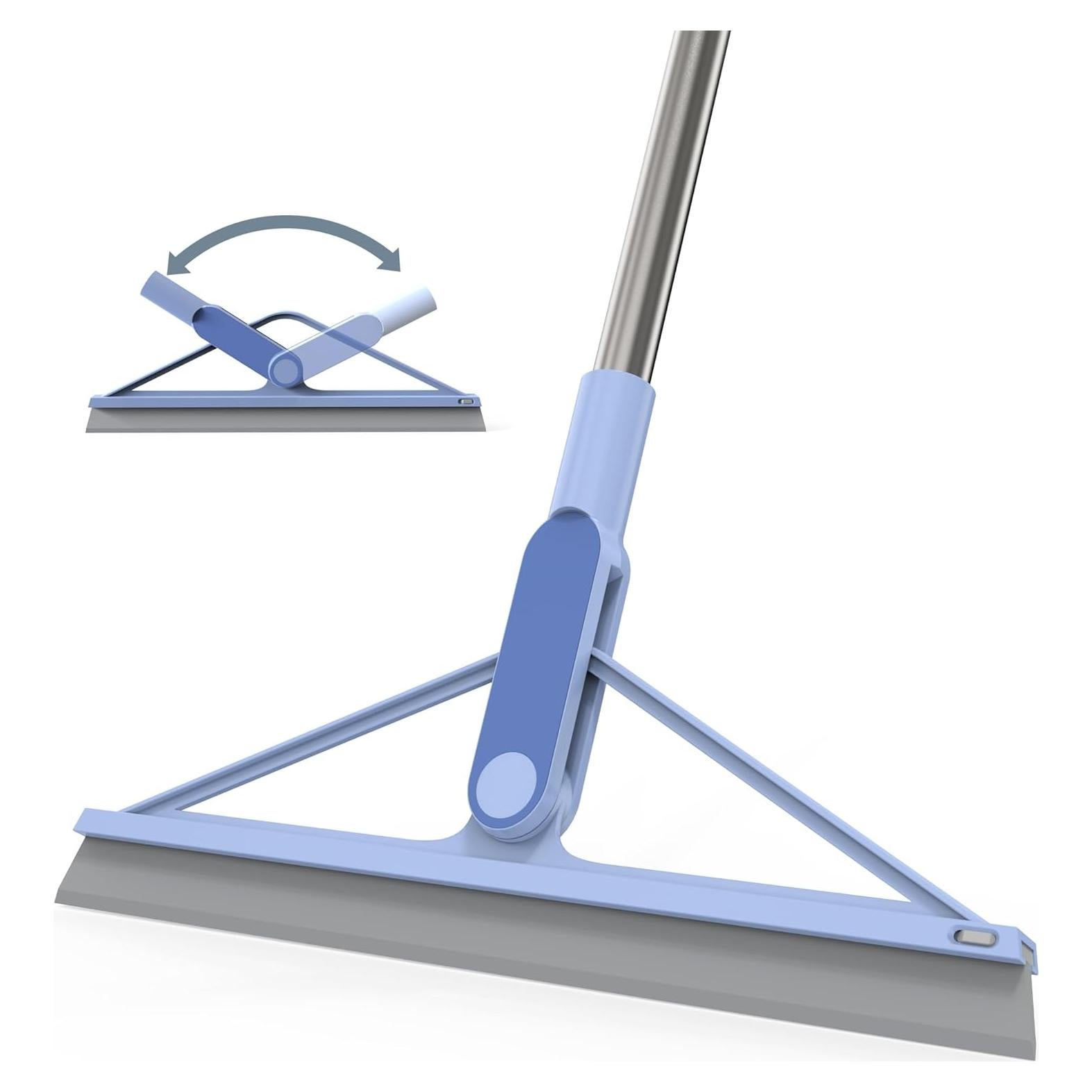 Escoba de Goma KOLLIEE 61.4'' Ajustable para Piso Azul