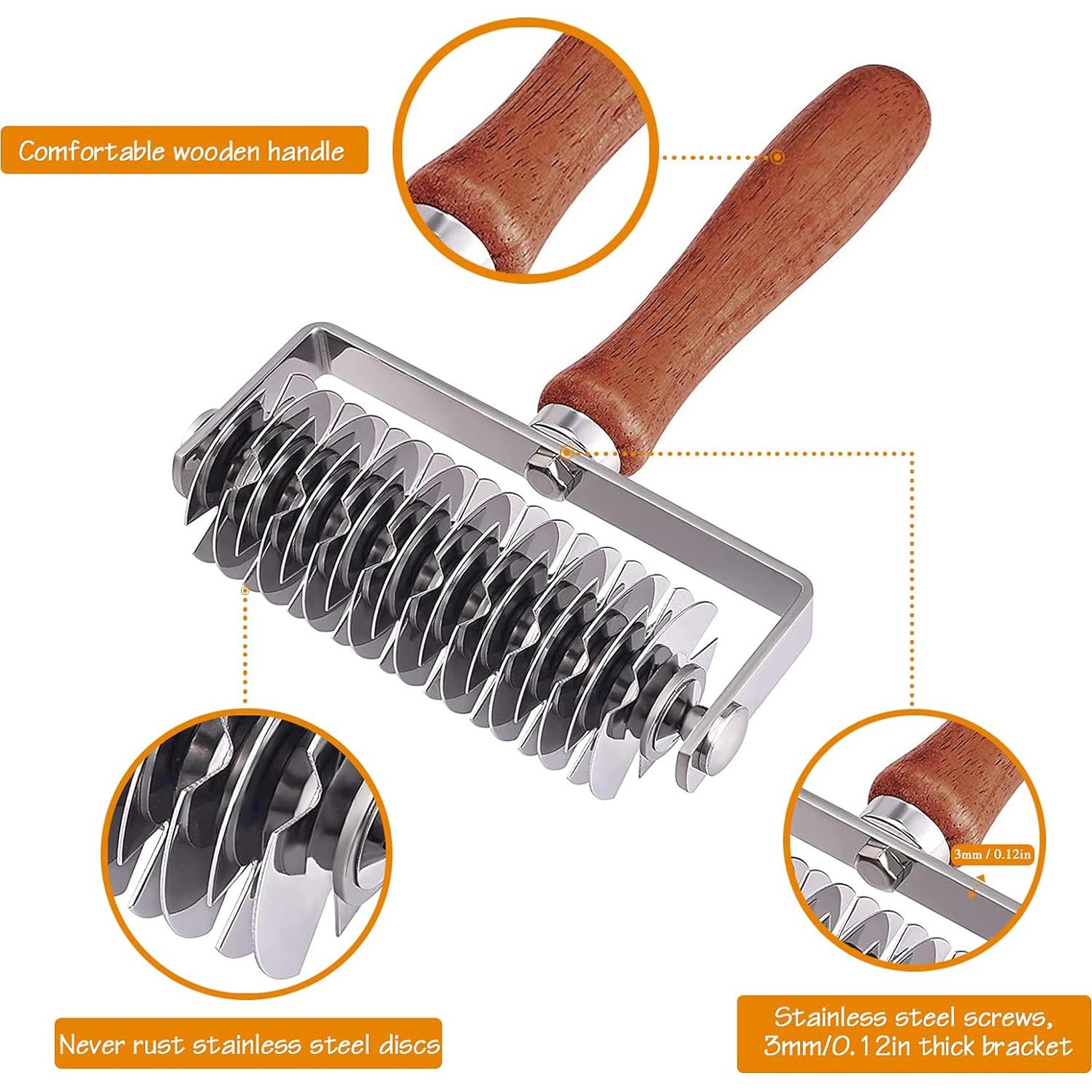 Cortador de Masa de Rejilla Aonagi - Acero Inoxidable y Madera