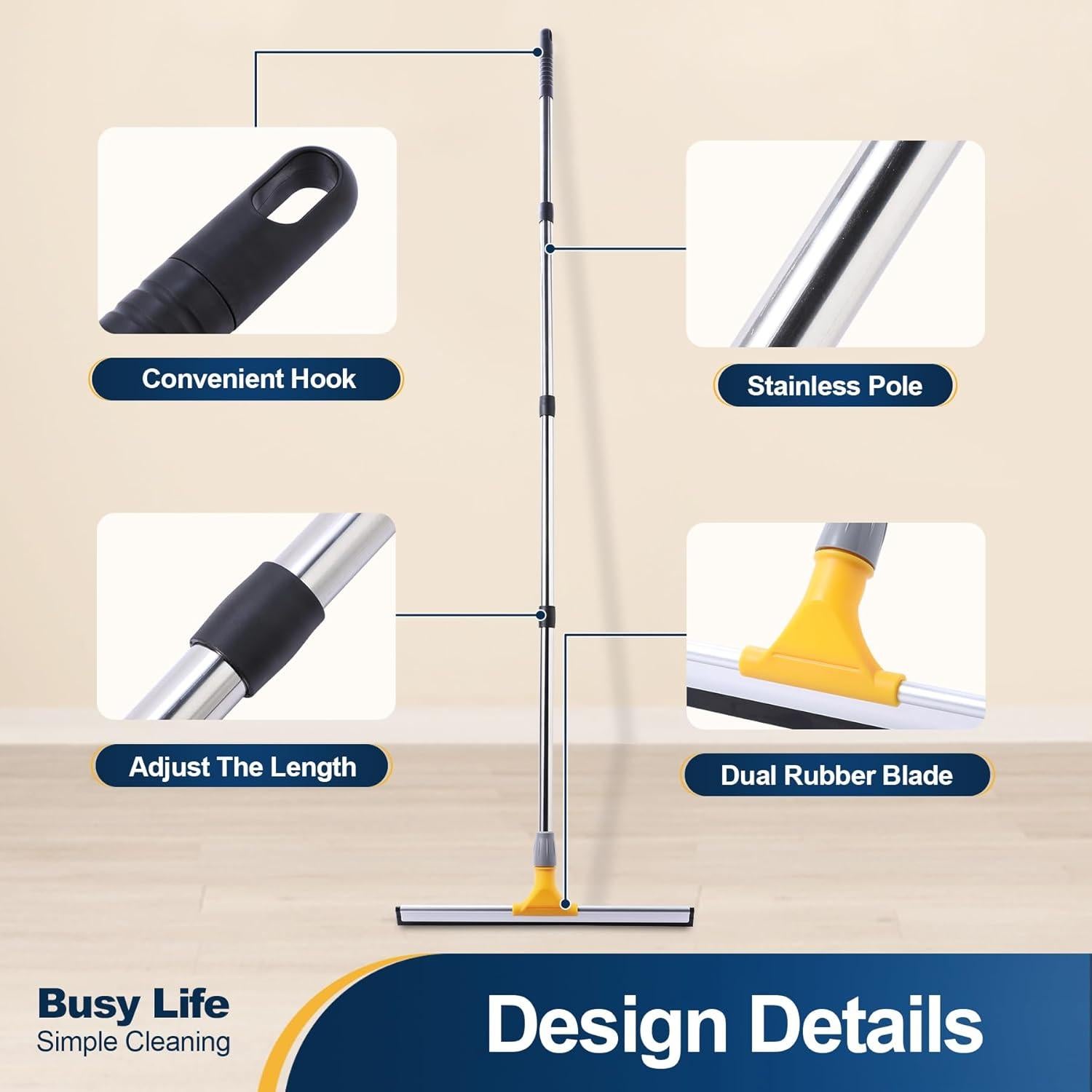 Limpiador de Suelos Yocada 44.96 cm con Mango Ajustable 156.67 cm