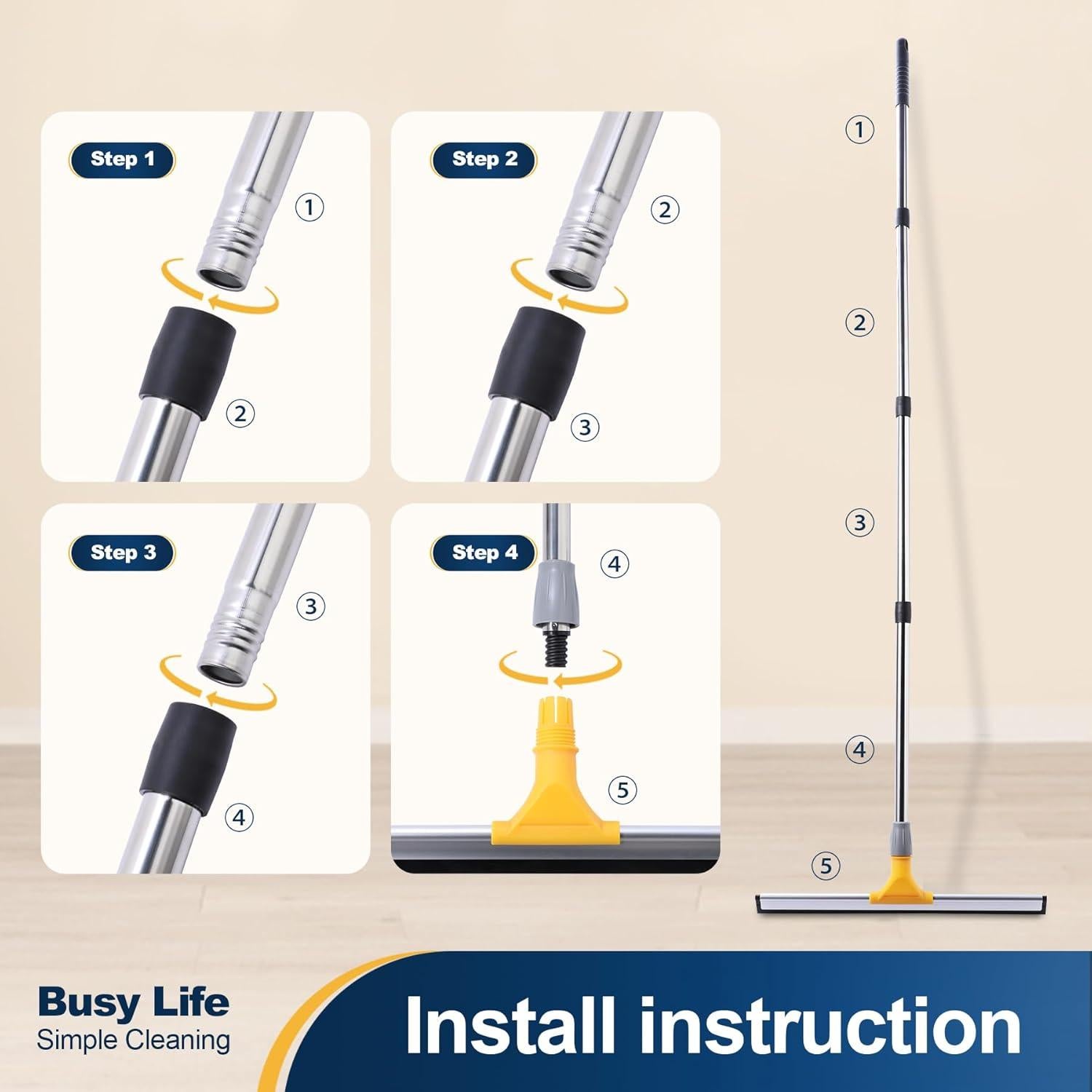 Limpiador de Suelos Yocada 44.96 cm con Mango Ajustable 156.67 cm